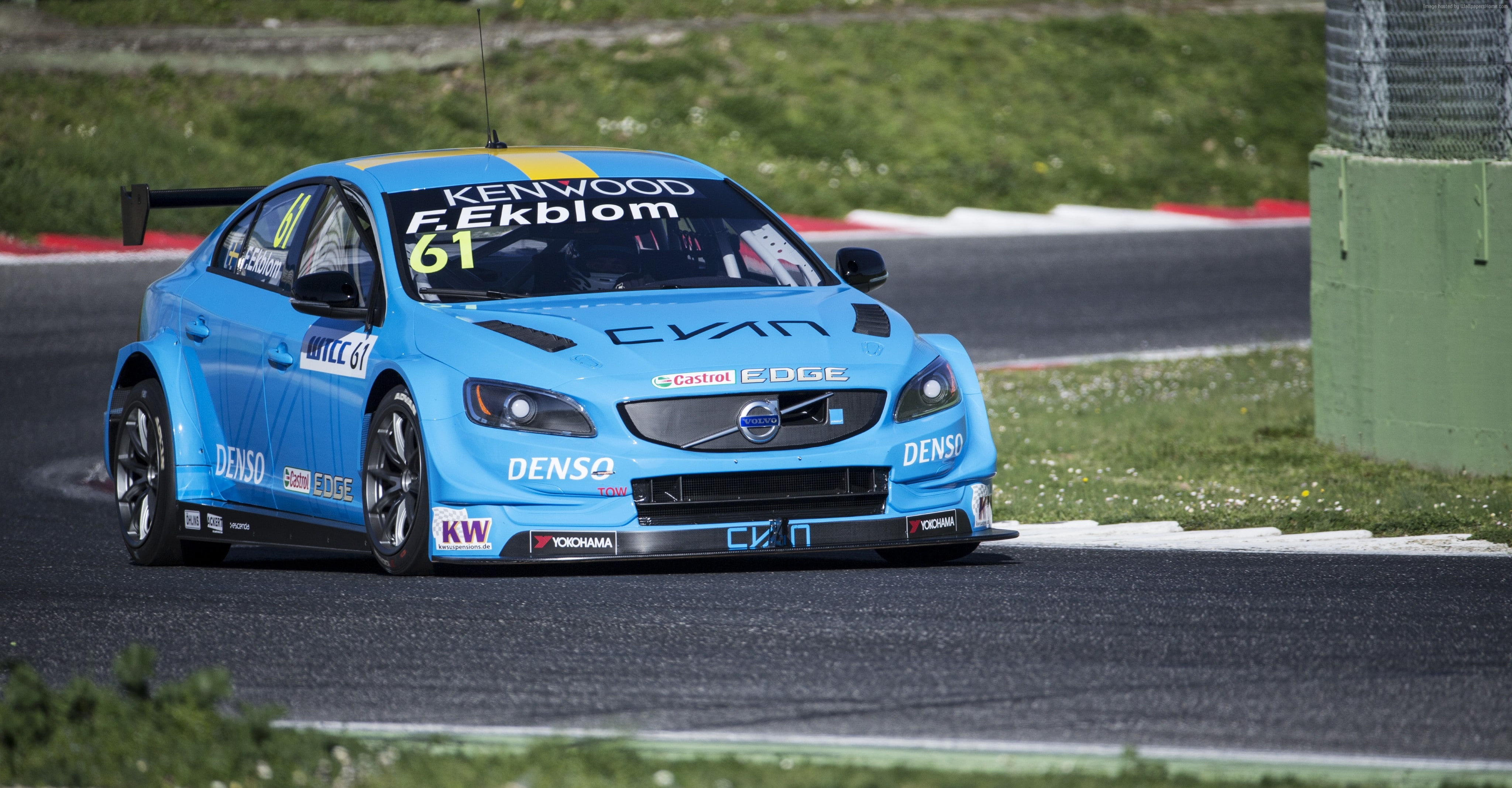 Volvo S60, TC1, 4K, WTCC, sport cars, blue, Polestar, HD Wallpaper