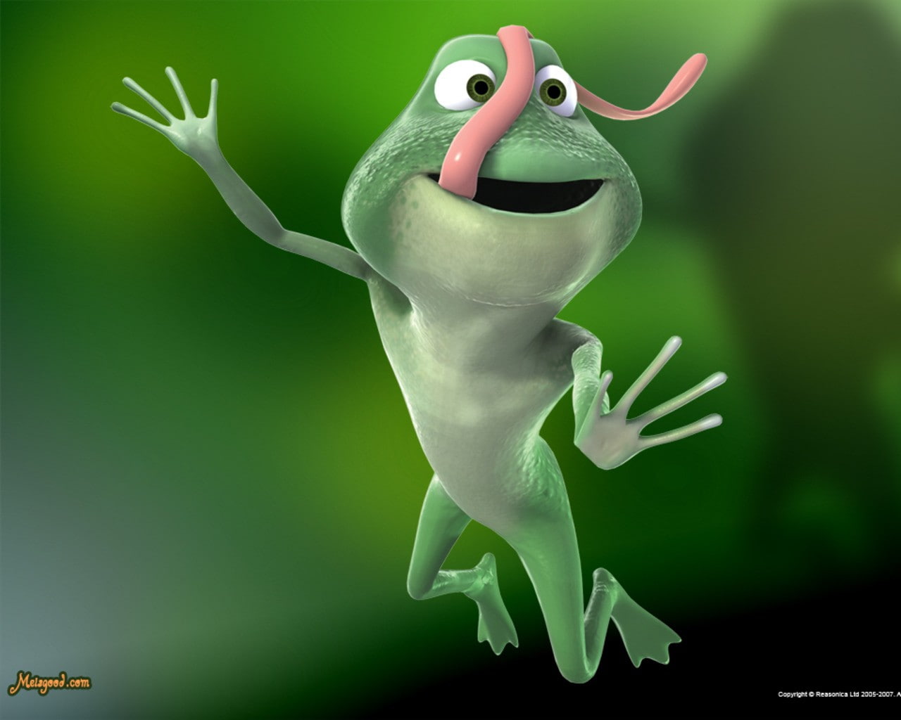 hd, x, animals, art, frogs, funny, tongue, d, 720P, HD Wallpaper