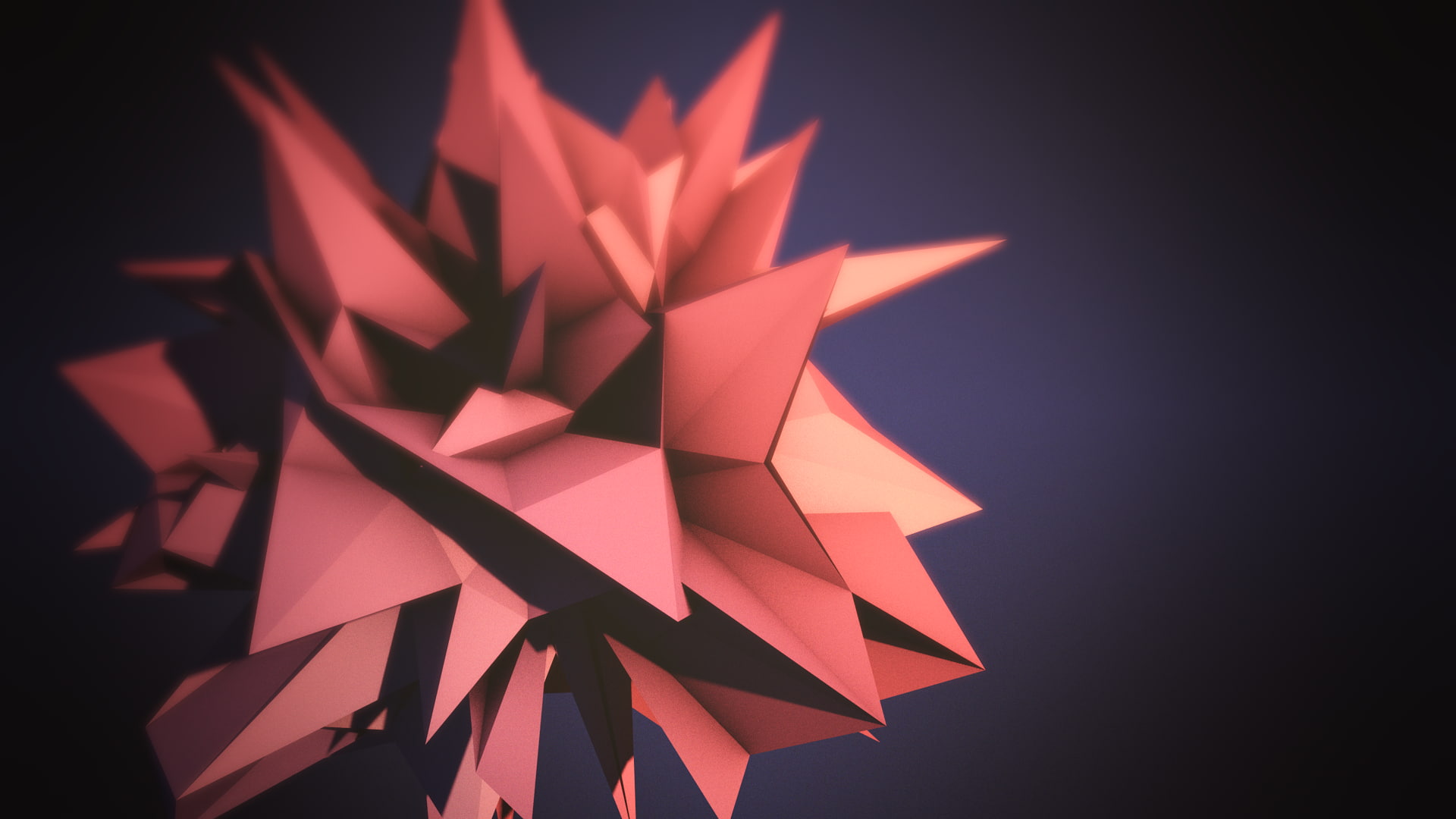 minimalism, digital art, CGI, abstract, geometry, 3D, 1080P, depth of field, simple background, HD Wallpaper