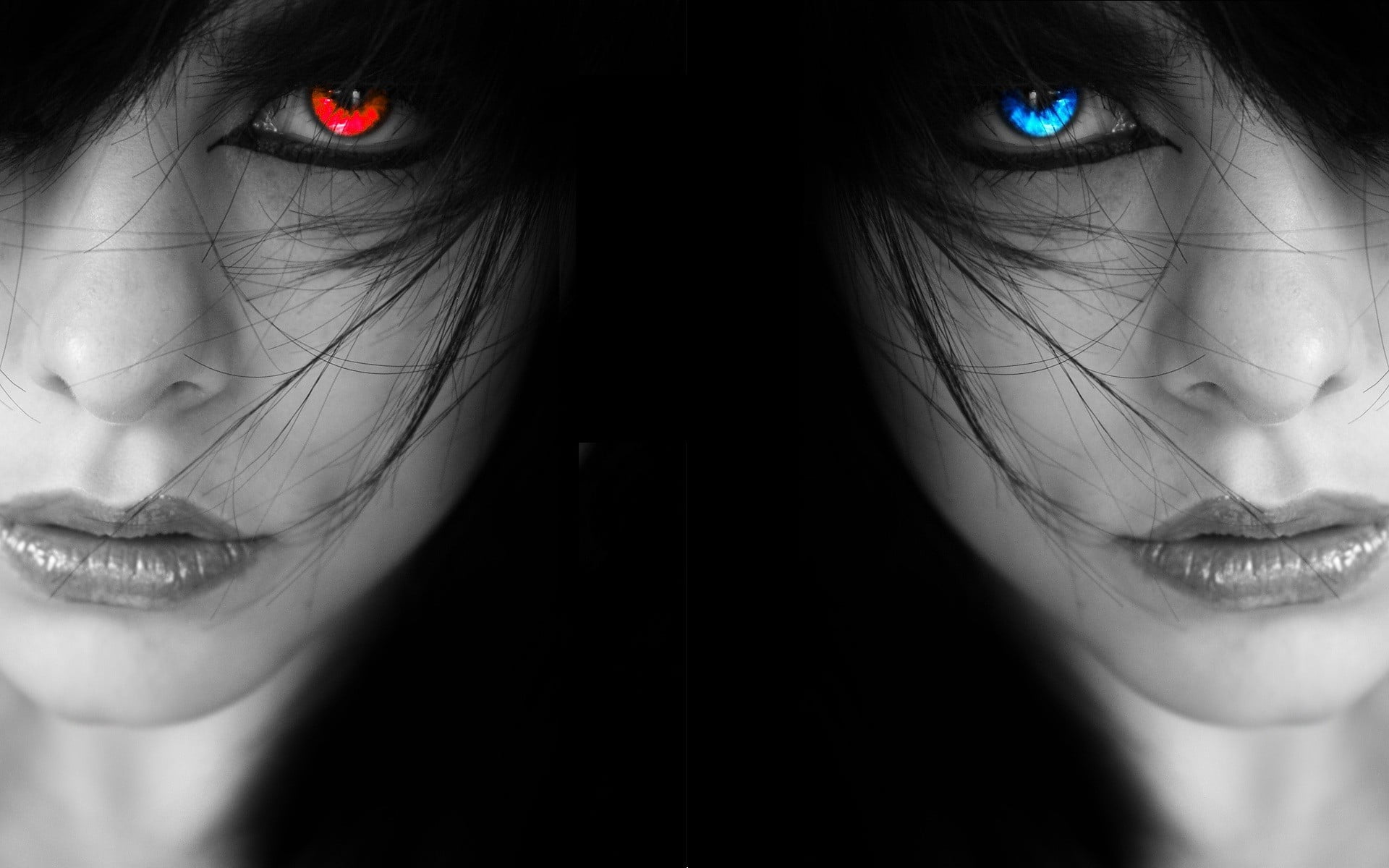 body part, human body part, close-up, eyelash, beautiful woman, black background, beauty, portrait, 1080P, one person, young women, symmetry, photo manipulation, HD Wallpaper