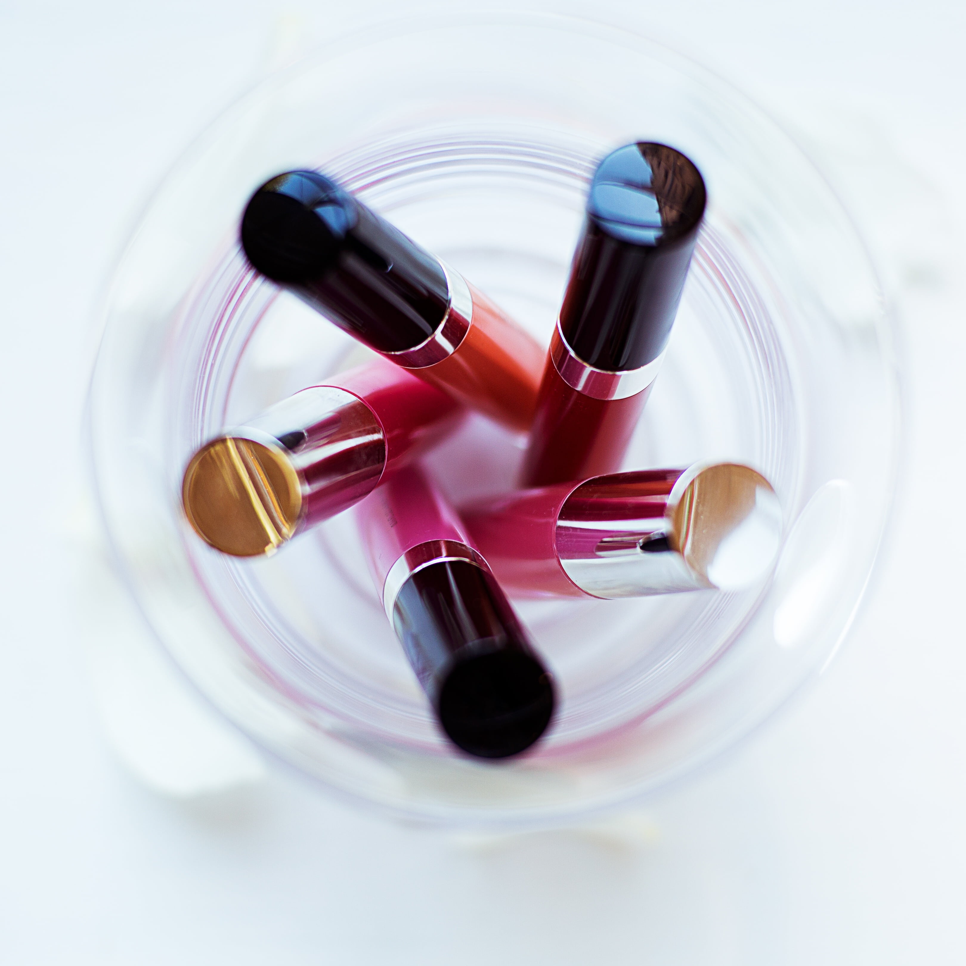capsule, make up, pink, container, lipstick, assorted, needle, cosmetics, glass - material, studio shot, beauty, still life, beauty product, five, day, Phone HD Wallpaper