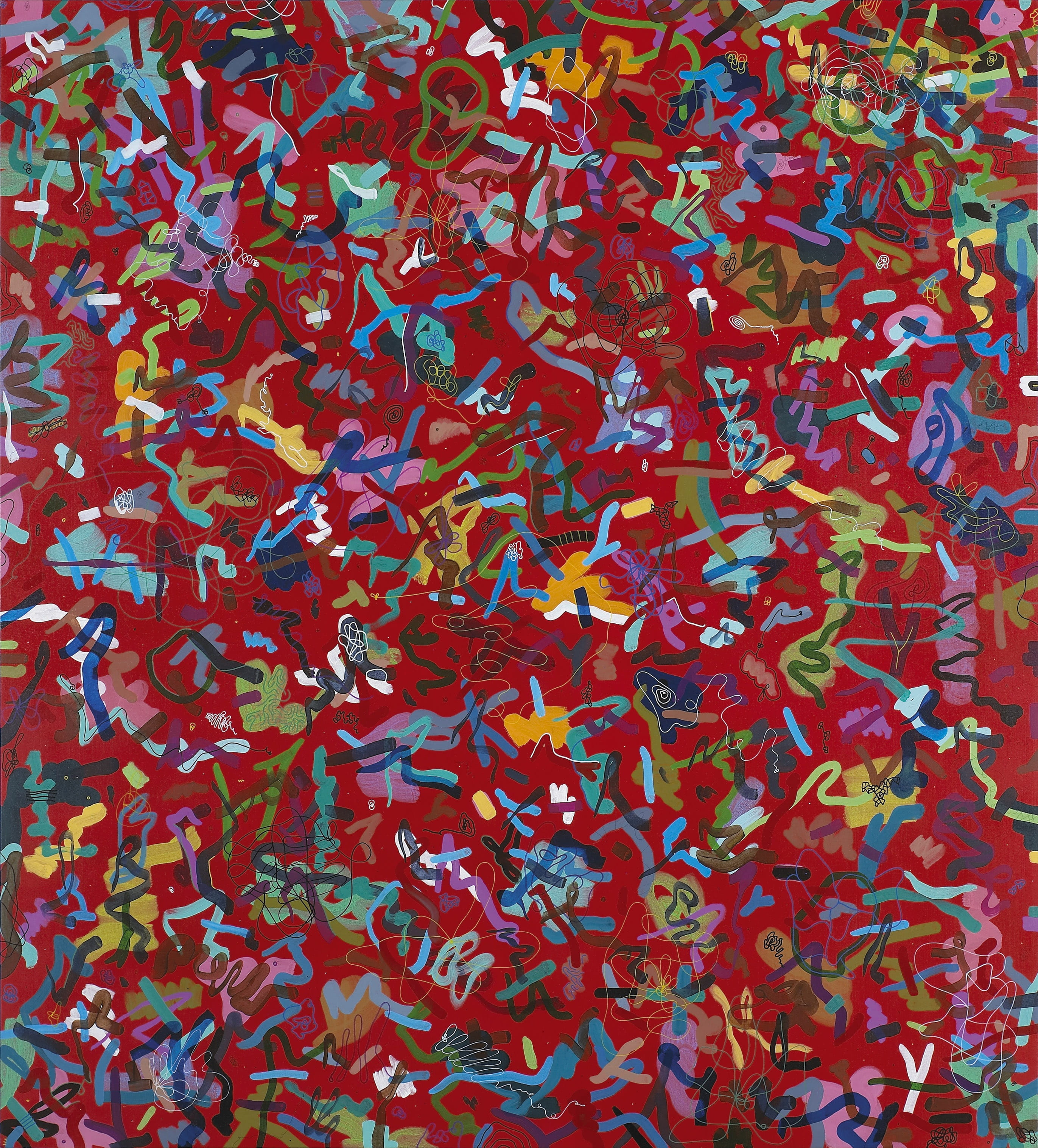 abstract art, floral pattern, art and culture, acrylic on canvas, indoors, embroidery, pattern, paul king, artist, contemporary art, full frame, large group of objects, Phone HD Wallpaper