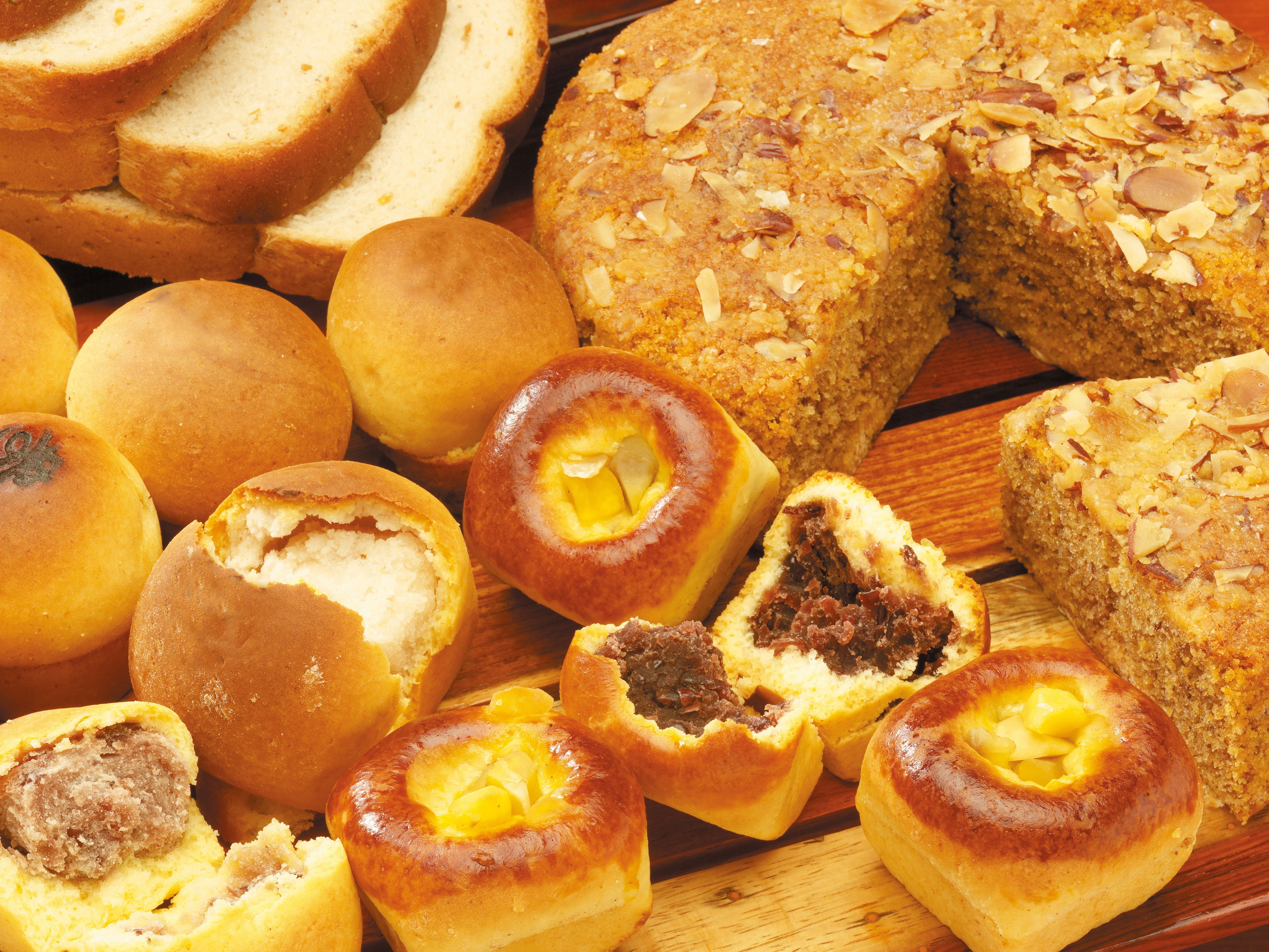 sweet food, homemade, dieting, organic, snack, pastry Dough, bread, breads, variation, baked, still life, close-up, refreshment, slice, backgrounds, pies, HD Wallpaper