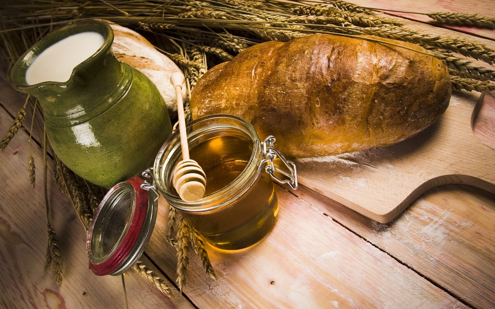 breakfast, agriculture, pastry, wellbeing, nature, table, refreshment, jar, food and drink, vegetable, homemade, brown, jar of honey, gourmet, close-up, HD Wallpaper