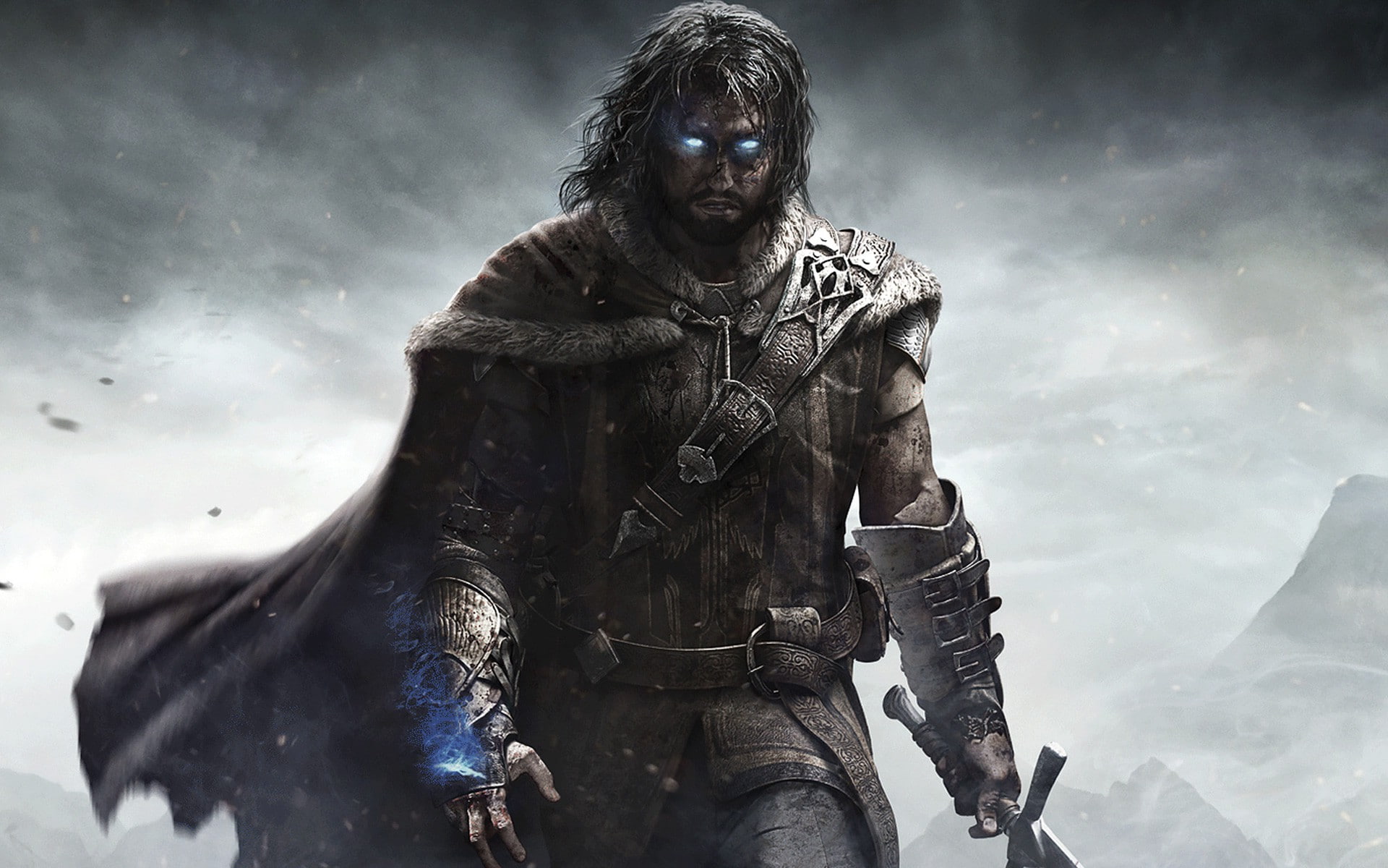 cloud - sky, architecture, representation, nature, 1080P, the past, knight - person, video games, no people, Middle earth: Shadow Of Mordor, statue, outdoors, HD Wallpaper
