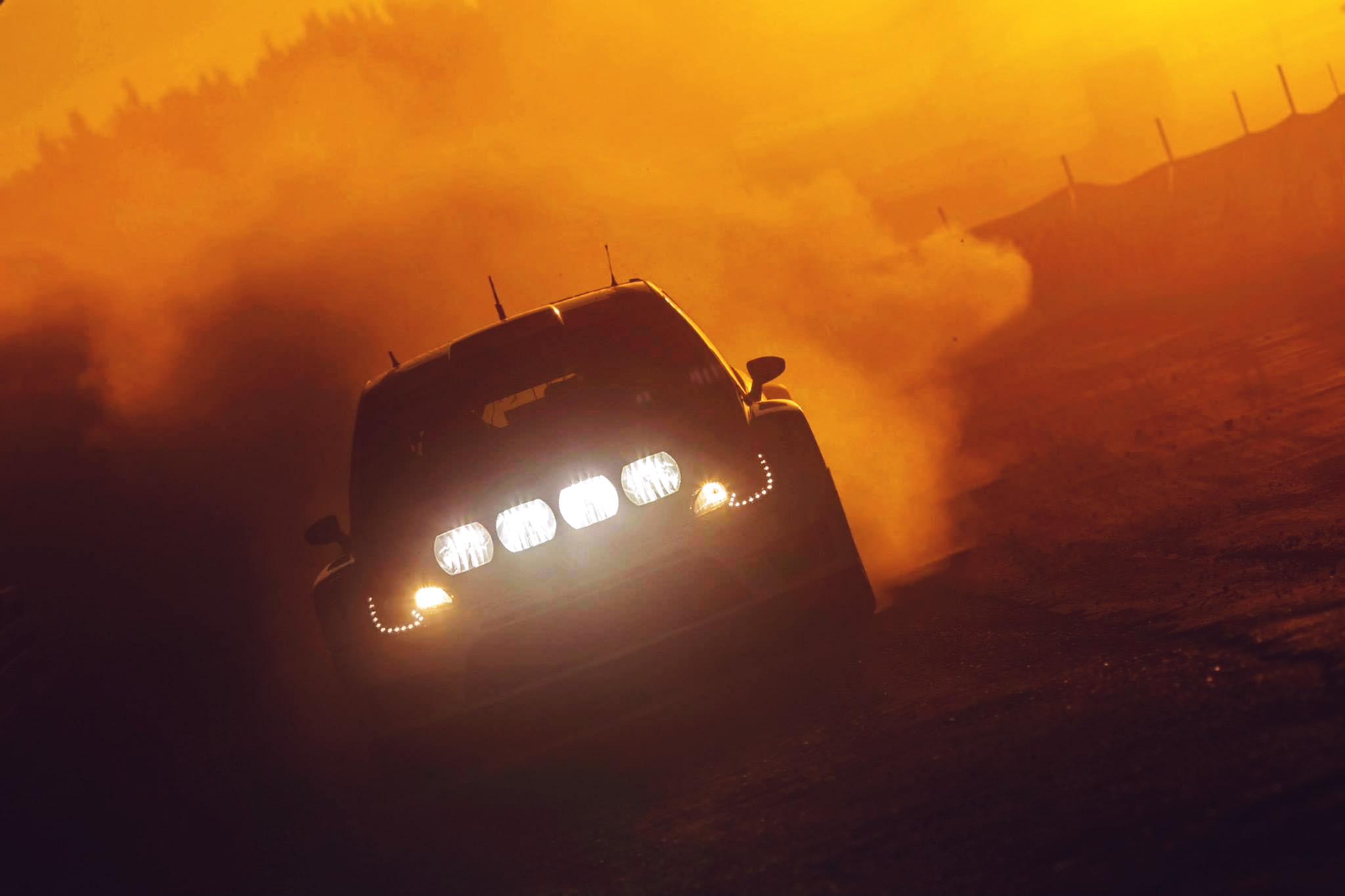 The evening, 1080P, Jari-Matti Latvala, WRC, Lights, Volkswagen, Sunset, Ancestor, Light, Machine, Polo, Rally, Auto, HD Wallpaper