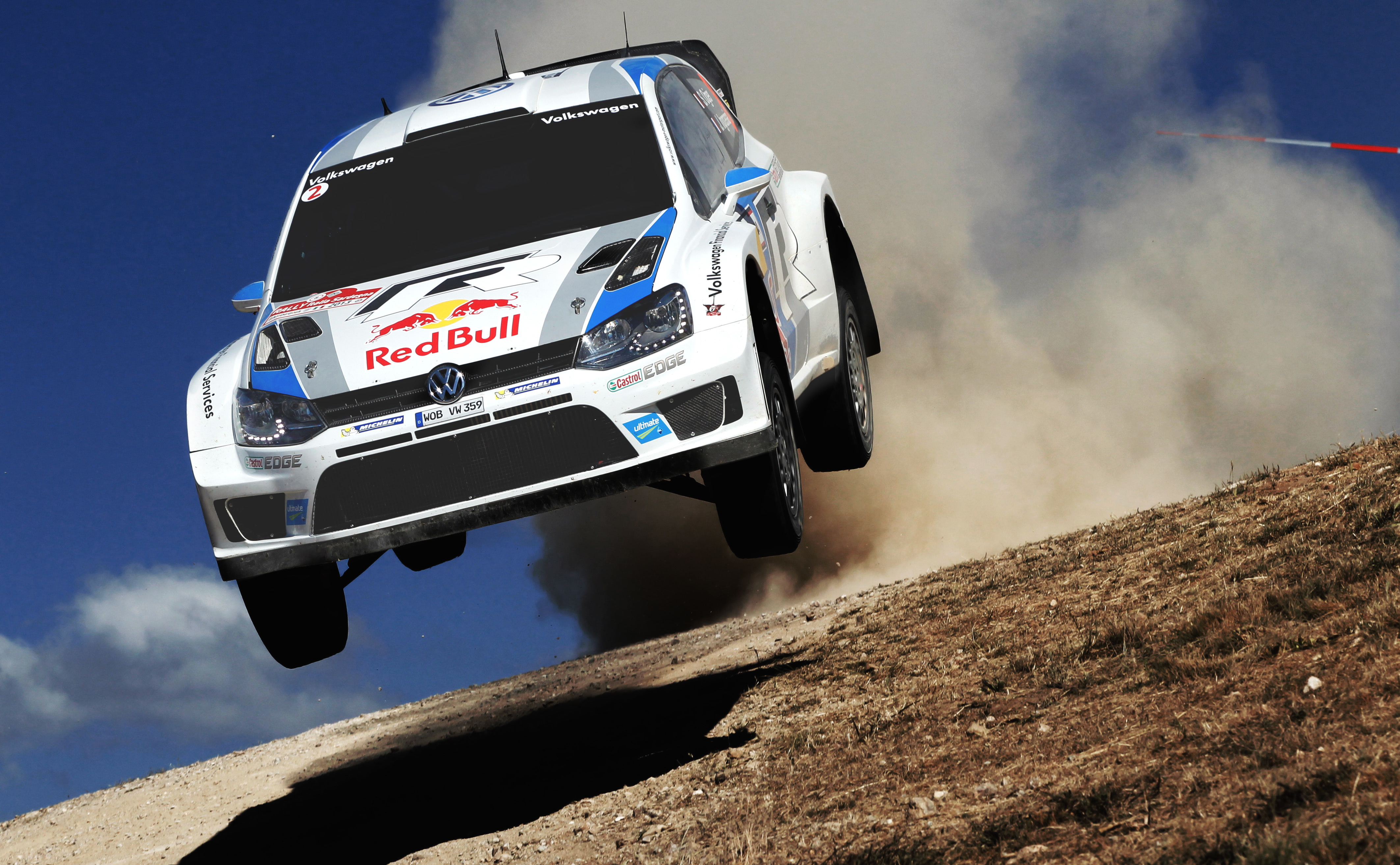 Volkswagen, Lights, Day, WRC, Rally, White, Auto, Speed, Ancestor, Jump, 4K, Polo, HD Wallpaper