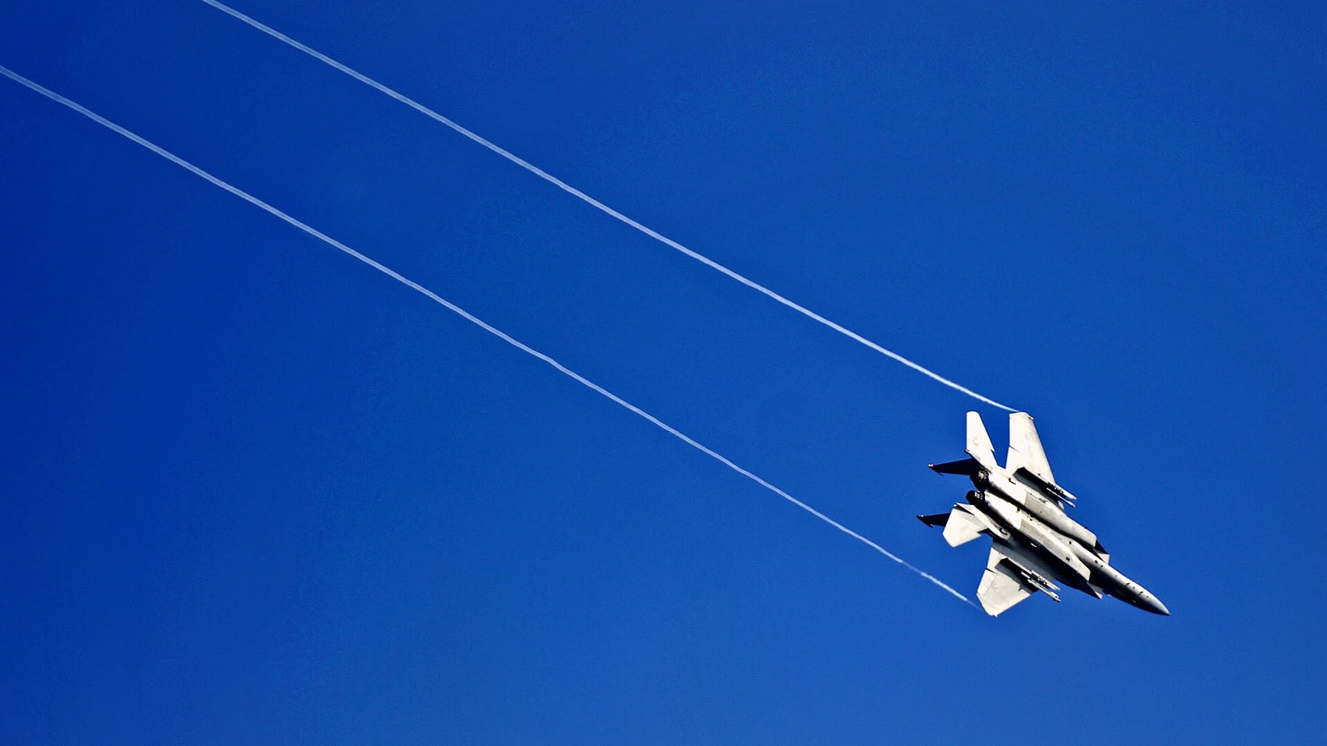 f, eagle, hd, planes, aircraft, art, contrails, 1080P, F-15 Eagle, Military, HD Wallpaper