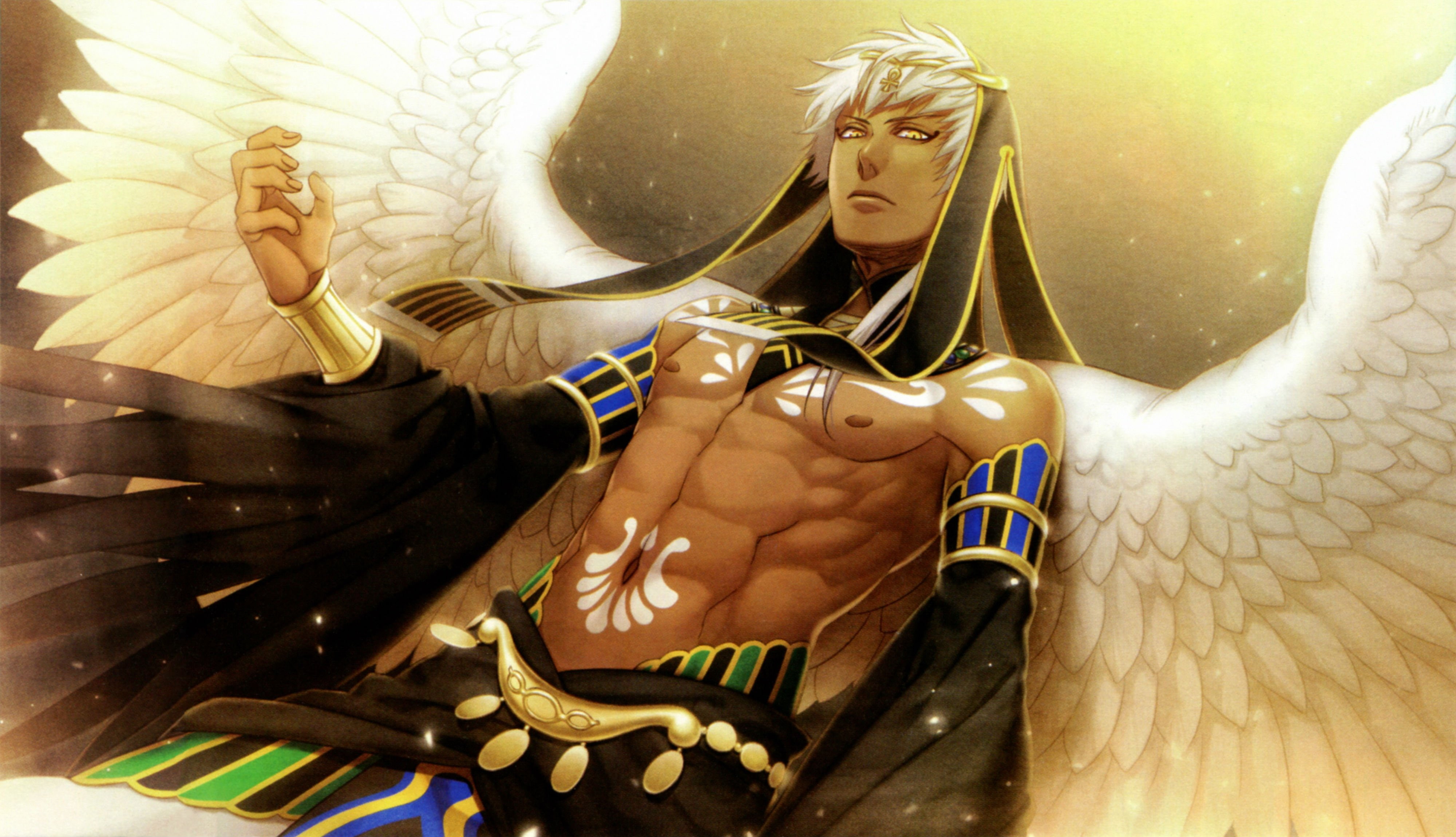 asobi, 4K, kamigami, angel, thoth, caduceus, HD Wallpaper