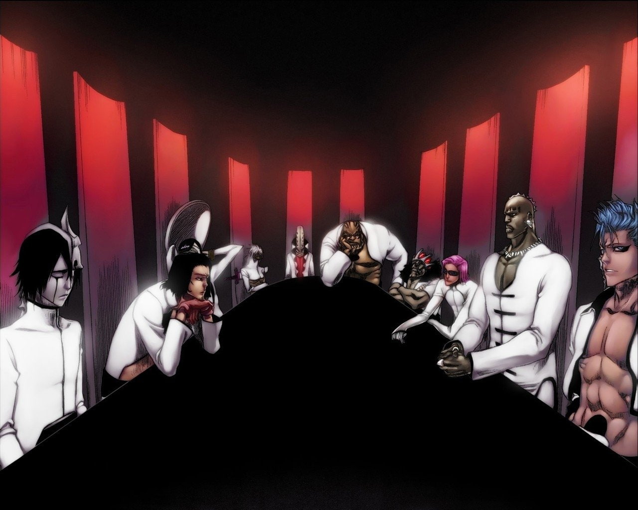 crowd, Nnoitra Gilga, adult, Ulquiorra Cifer, young women, young adult, sitting, activity, Zommari Rureaux, Grimmjow Jaegerjaquez, Aaroniero Arruruerie, HD Wallpaper