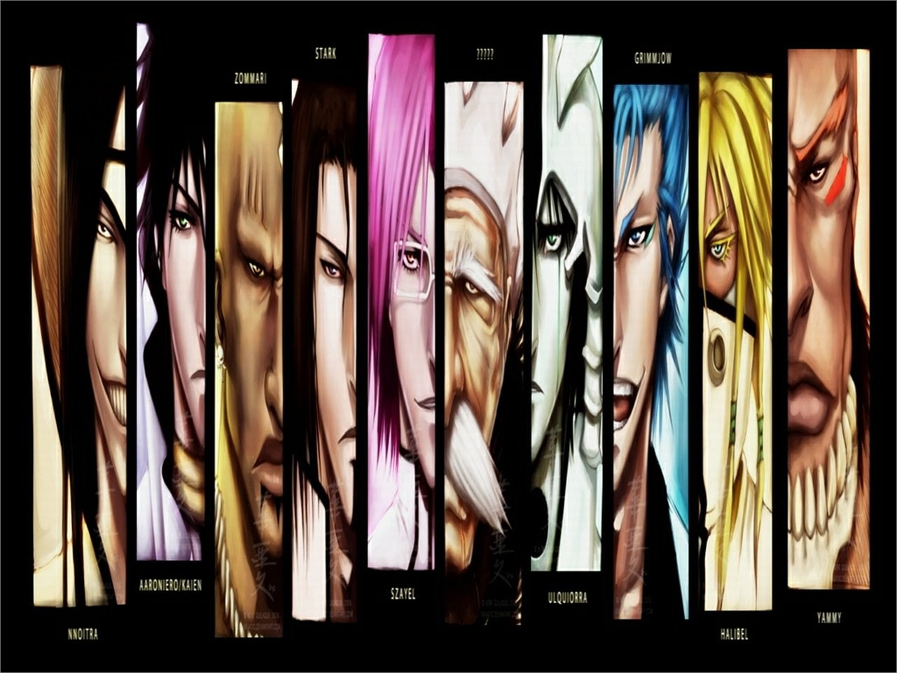 Szayelaporro Granz, Coyote Starrk, Yammy Llargo, Nnoitra Gilga, Tier Halibel, 720P, Zommari Rureaux, Aaroniero Arruruerie, Grimmjow Jaegerjaquez, Baraggan Louisenbairn, HD Wallpaper