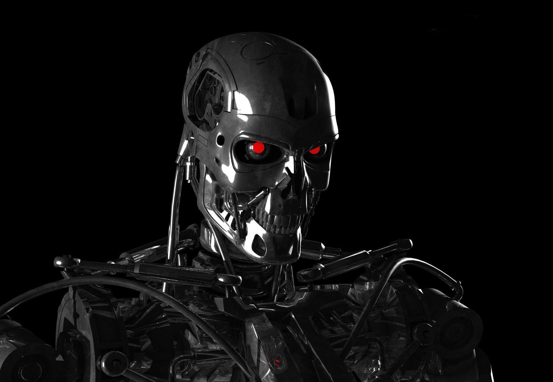 metal, mode of transportation, robot, gray, biker, studio shot, armed Forces, 1080P, work Helmet, portrait, cyborg, disguise, men, military, no people, HD Wallpaper