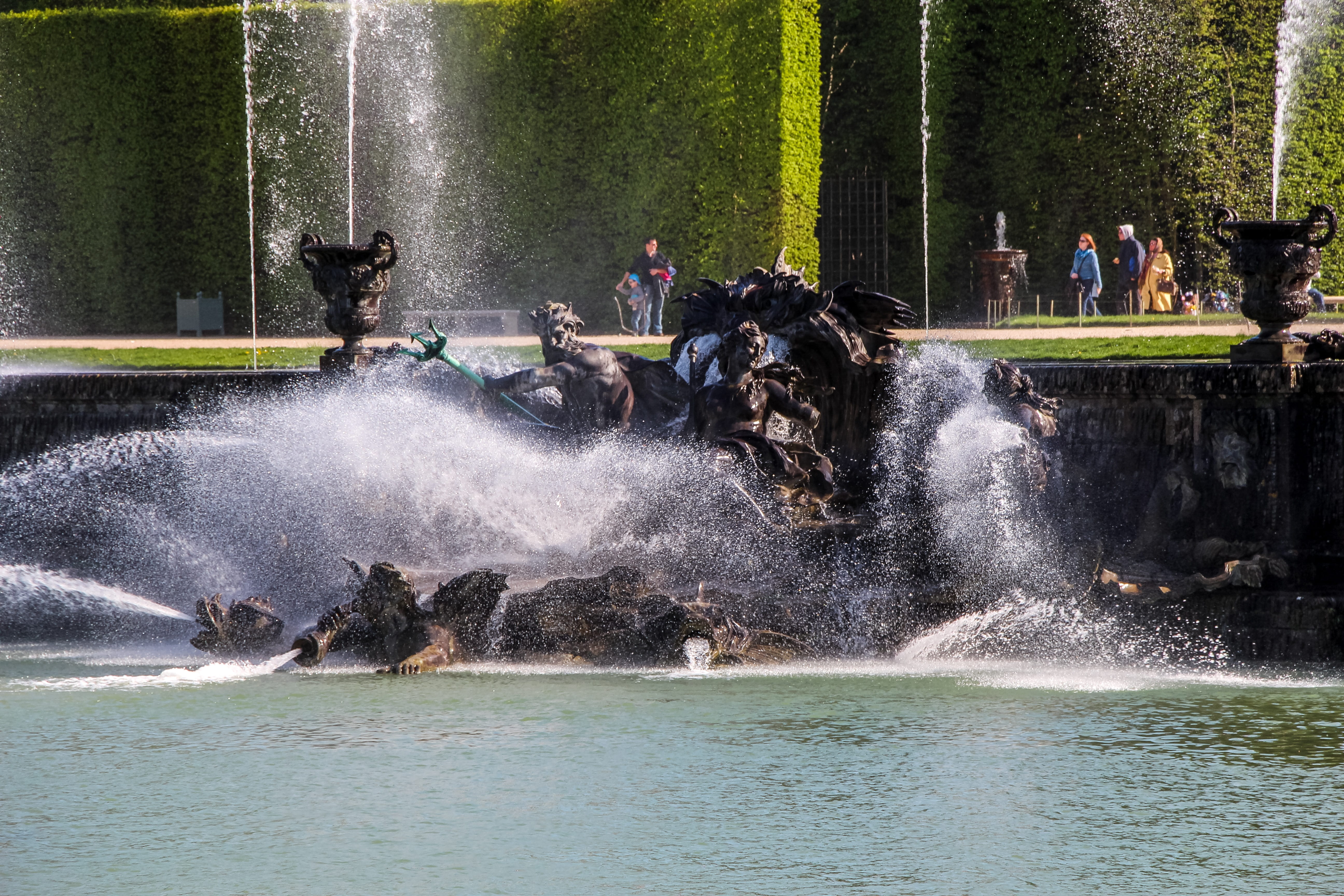 plant, waterfront, wet, men, architecture, detail, long exposure, aerosol, splashing, sea, fountain, people, person, splash, 5K, built structure, real people, HD Wallpaper