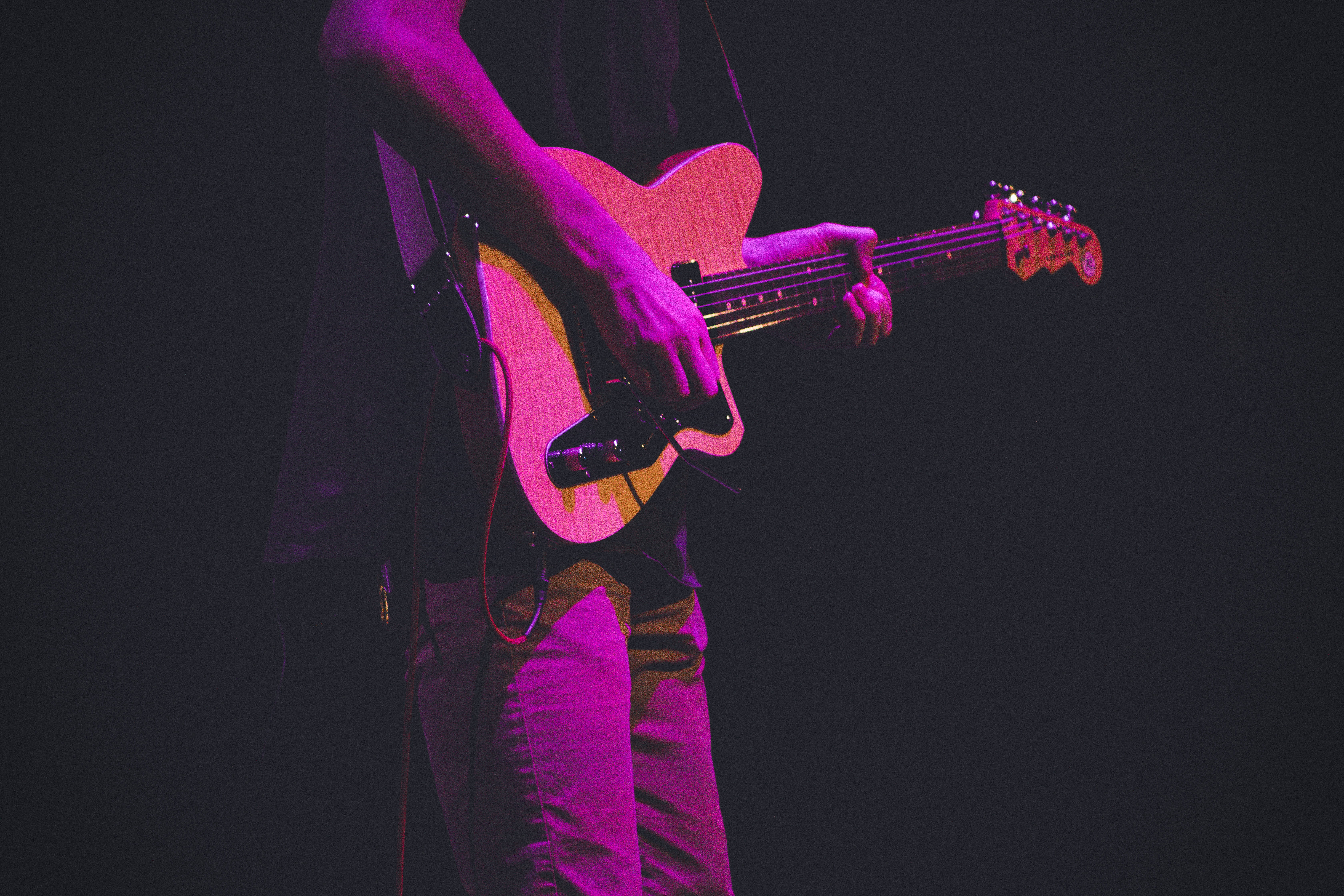 musical instrument, guitar, musician, electric guitar, purple, reverend, music, 5K, musical equipment, celebration community church, arts culture and entertainment, HD Wallpaper