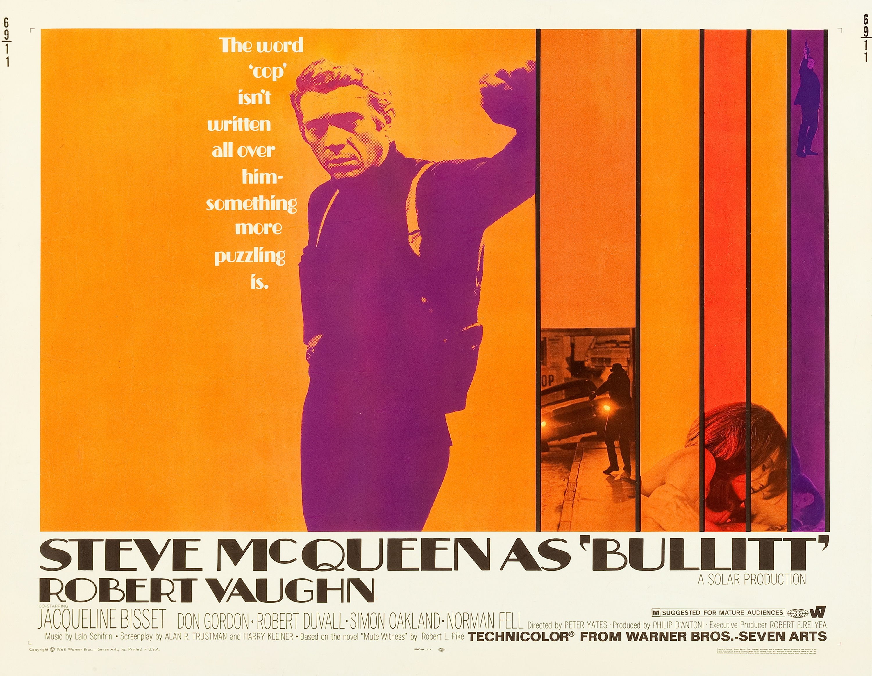 film, crime, poster, bullitt, action, 2K, mystery, movie, HD Wallpaper