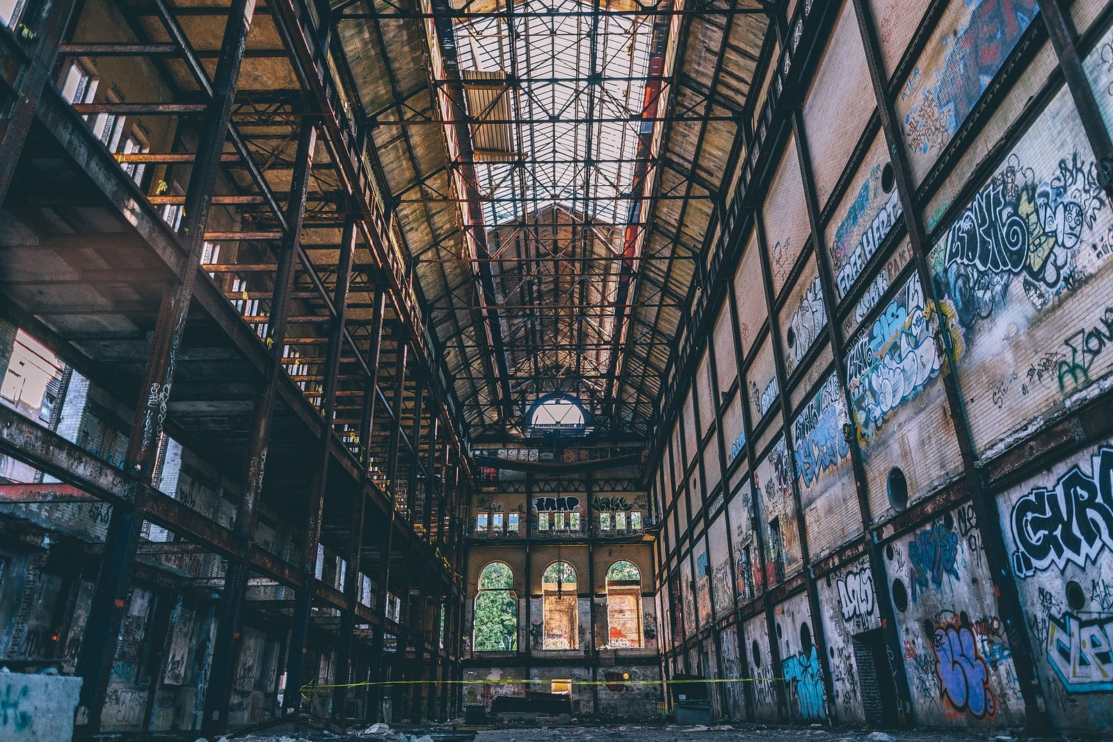 travel destinations, concrete, indoors, building, 720P, the past, low angle view, ceiling, arch, ruin, architecture, decline, no people, wall, day, window, HD Wallpaper