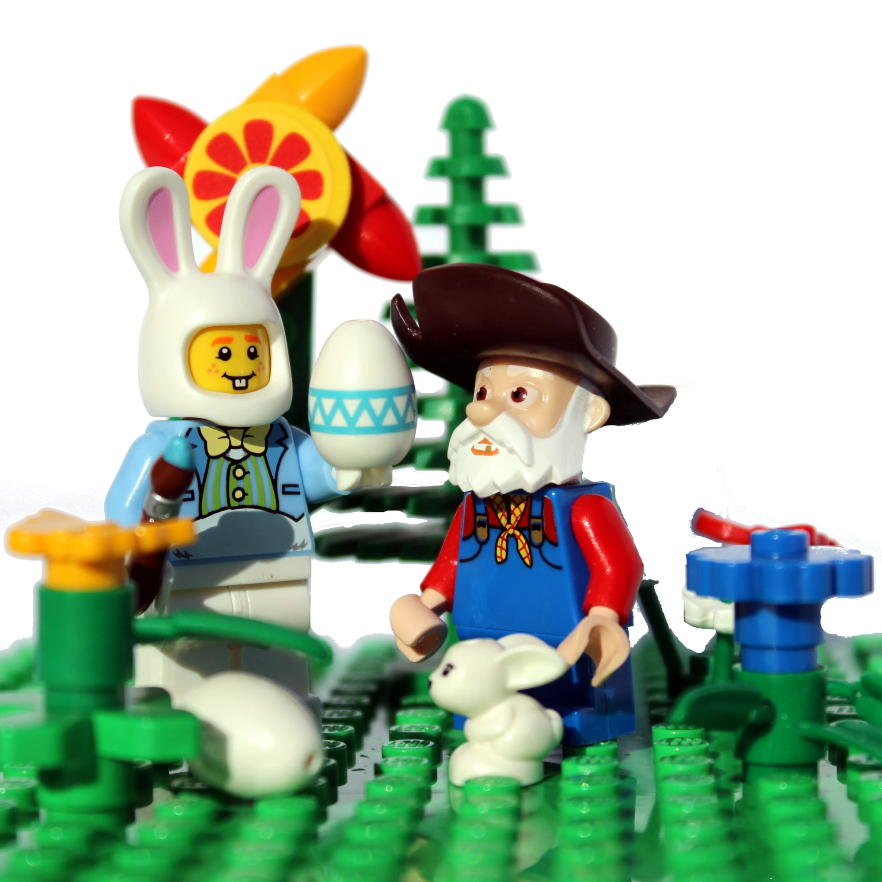 grandfather, hat, creative, representation, male likeness, easter bunny, play, green color, joy, studio shot, fun, funny, lego, selective focus, fantasy, Phone HD Wallpaper