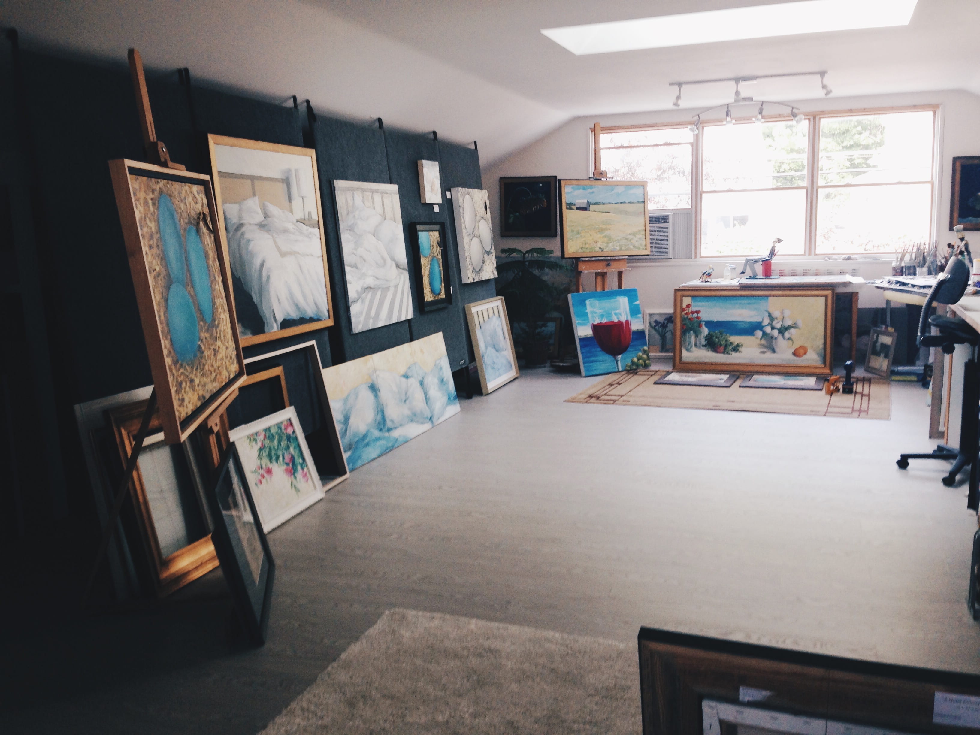 furniture, easel, frame, paint, traverse city, indoors, art, picture frame, day, creativity, wall - building feature, human representation, large group of objects, HD Wallpaper