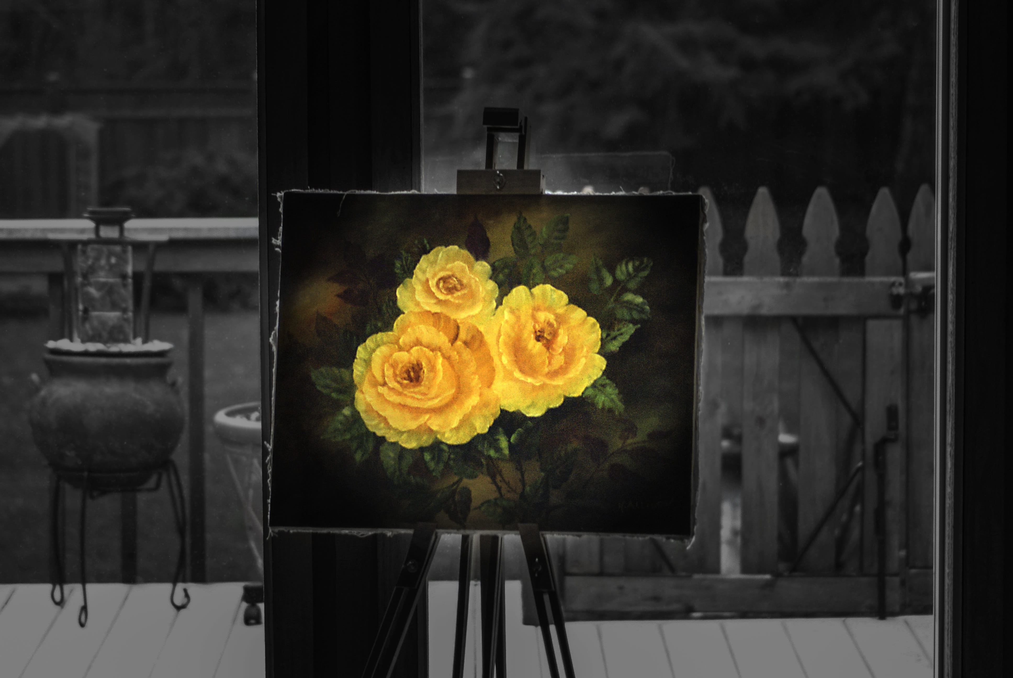 4K, decorative, flowers, no people, Painting, flower head, beauty in nature, vulnerability, close-up, bouquet, nature, flower arrangement, focus on foreground, HD Wallpaper