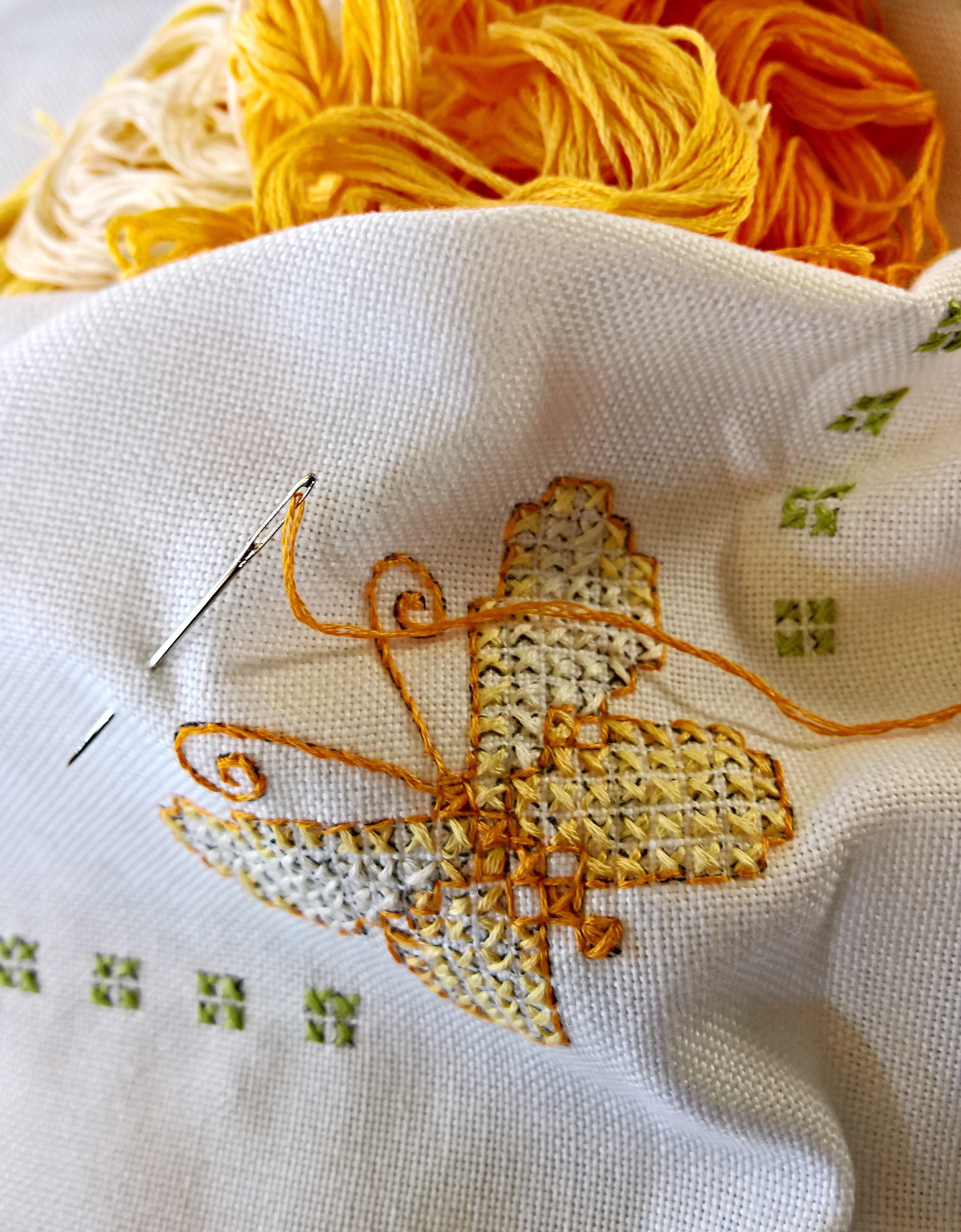 high angle view, textile, raw food, softness, 4K, embroidery thread, hobby, pastime, italian food, butterfly pattern, cotton blanket, crop, no people, Phone HD Wallpaper