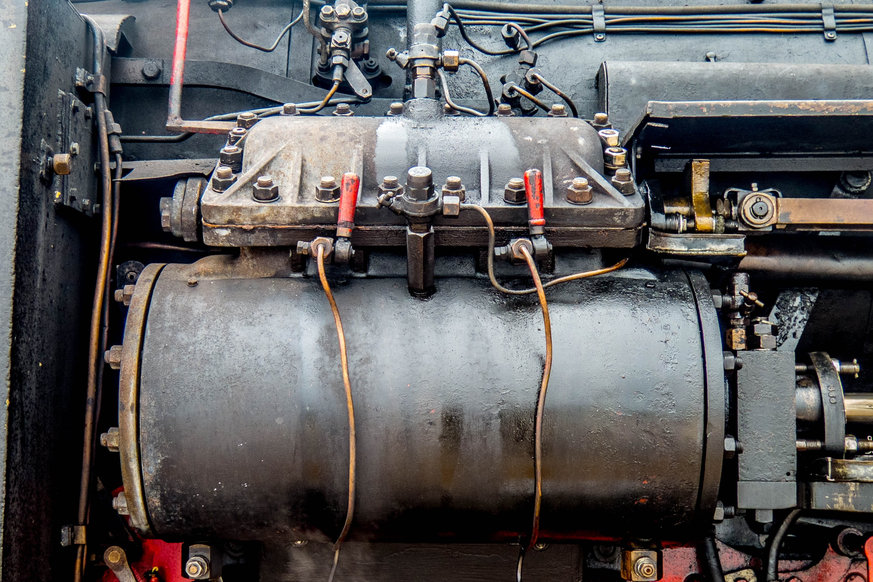 land vehicle, locomotive, technology, no people, rusty, mode of transportation, retro styled, drive, mountain, alpine, water vapor, steam locomotive, travel, HD Wallpaper