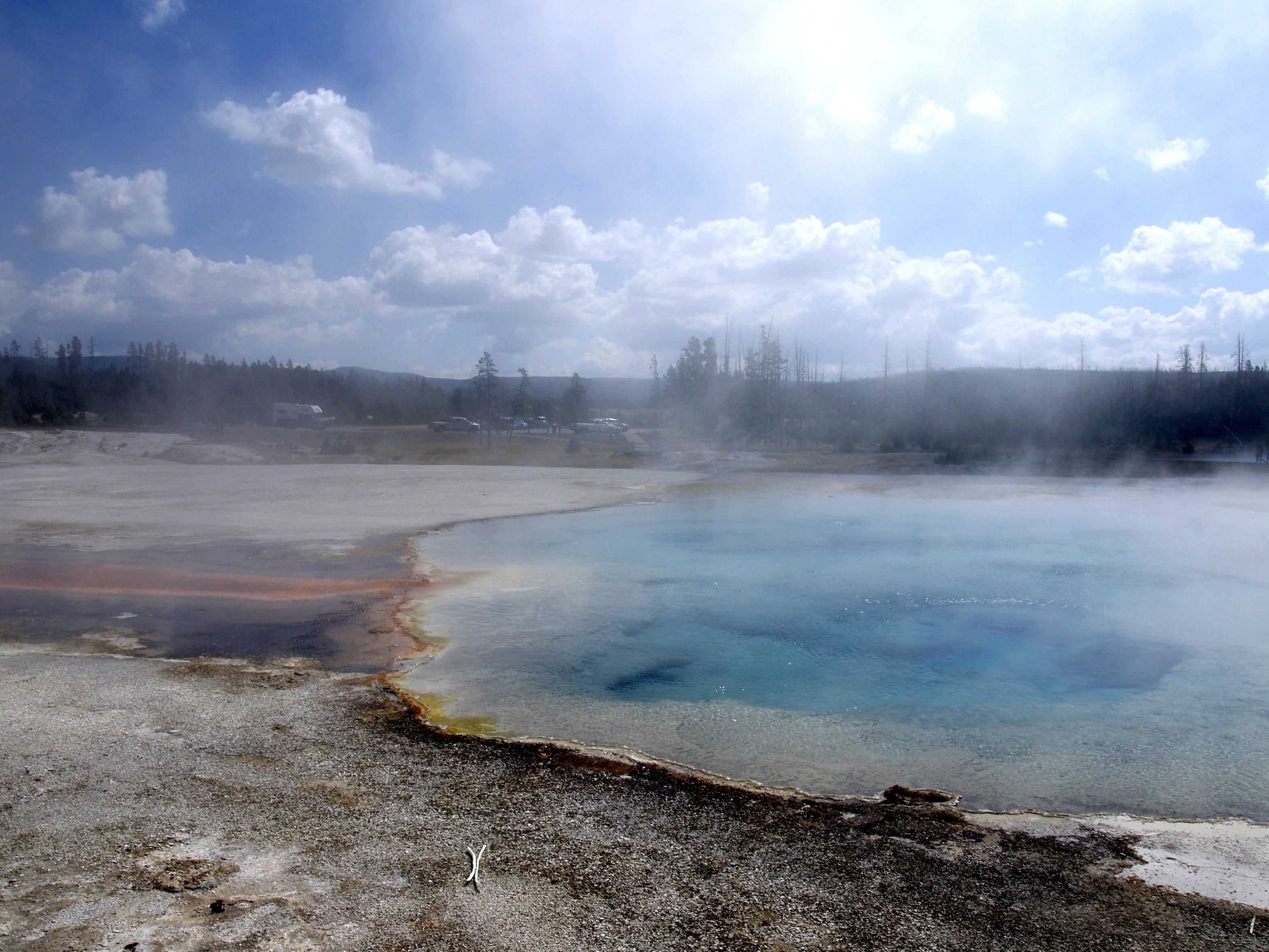 beauty in nature, travel destinations, steaming, scenery, volcanism, minerals, sky, tourist attraction, environment, scenics - nature, power in nature, HD Wallpaper