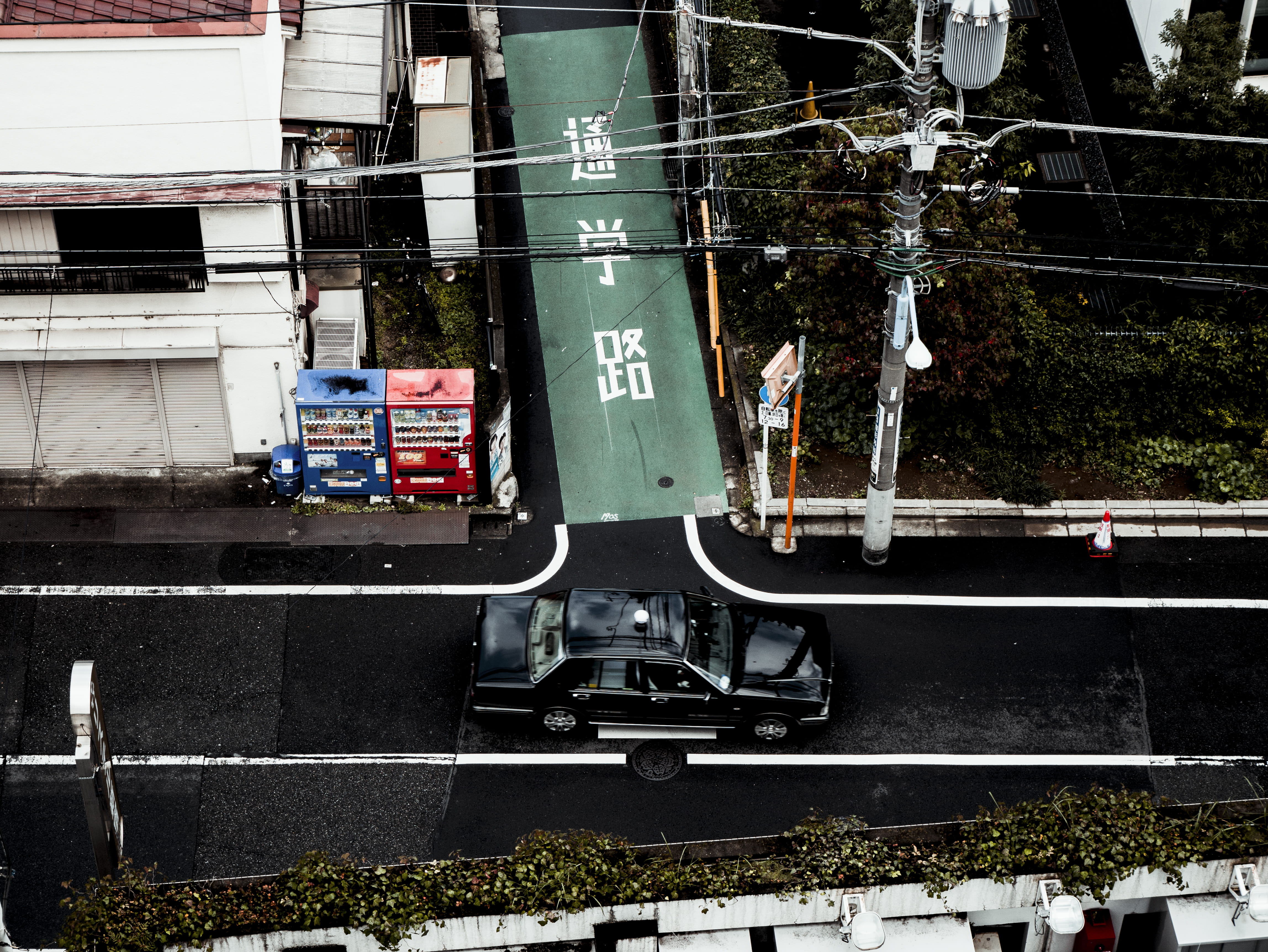public transportation, asphalt, tarmac, urban, vehicle, way, black, railroad track, nature, tokyo, japan, street, rail transportation, mode of transportation, HD Wallpaper