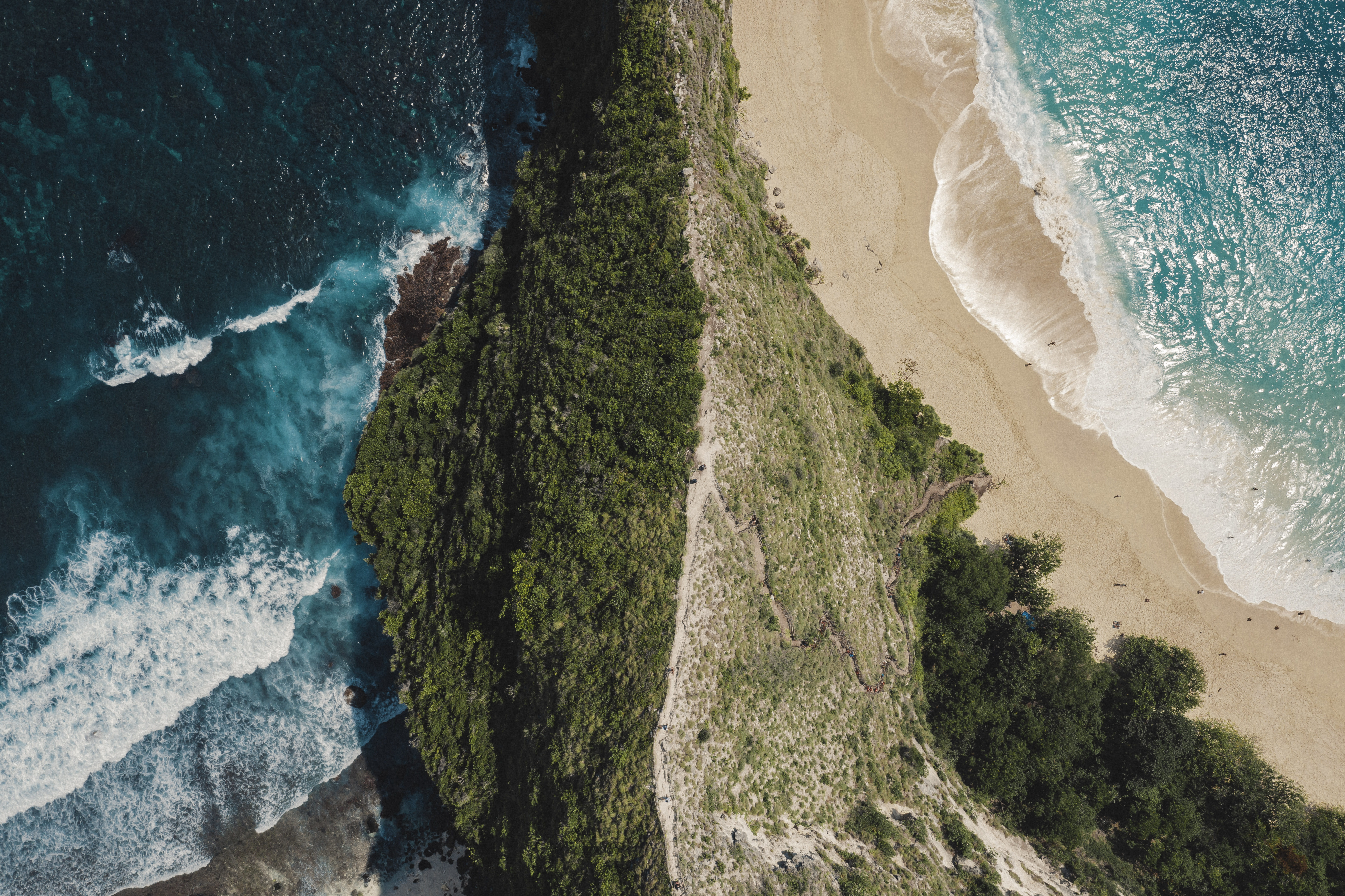 ocean view, atlantic Ocean, dense forest, water, beauty In Nature, aerial View, ariel view, coastal clif, 8K, sand, sea, view, cliff, coastline, bali, HD Wallpaper
