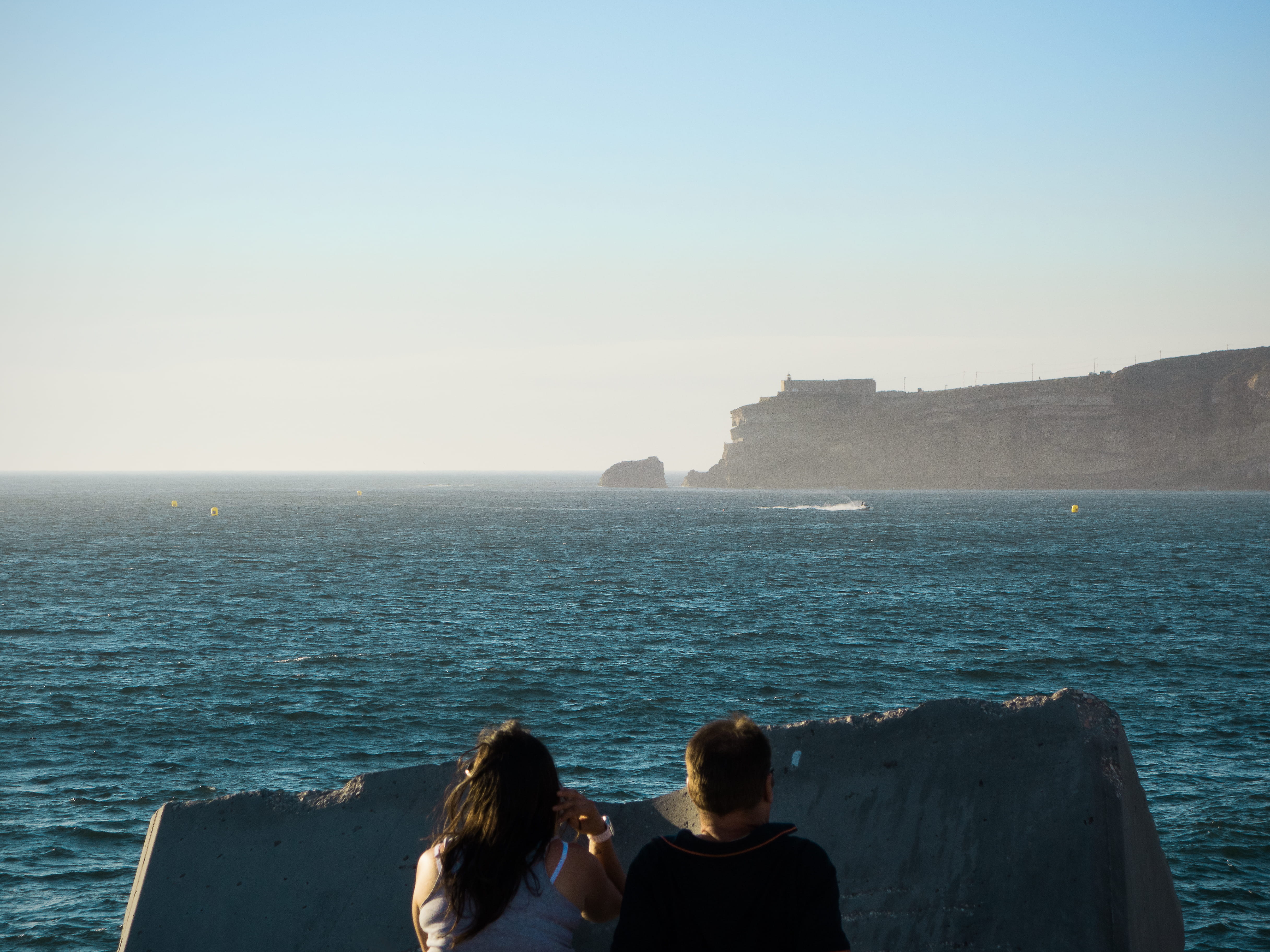 love, beauty in nature, nature, rear view, portugal, couple - relationship, adult, two people, sky, copy space, women, water, tourists, clif, lifestyles, HD Wallpaper