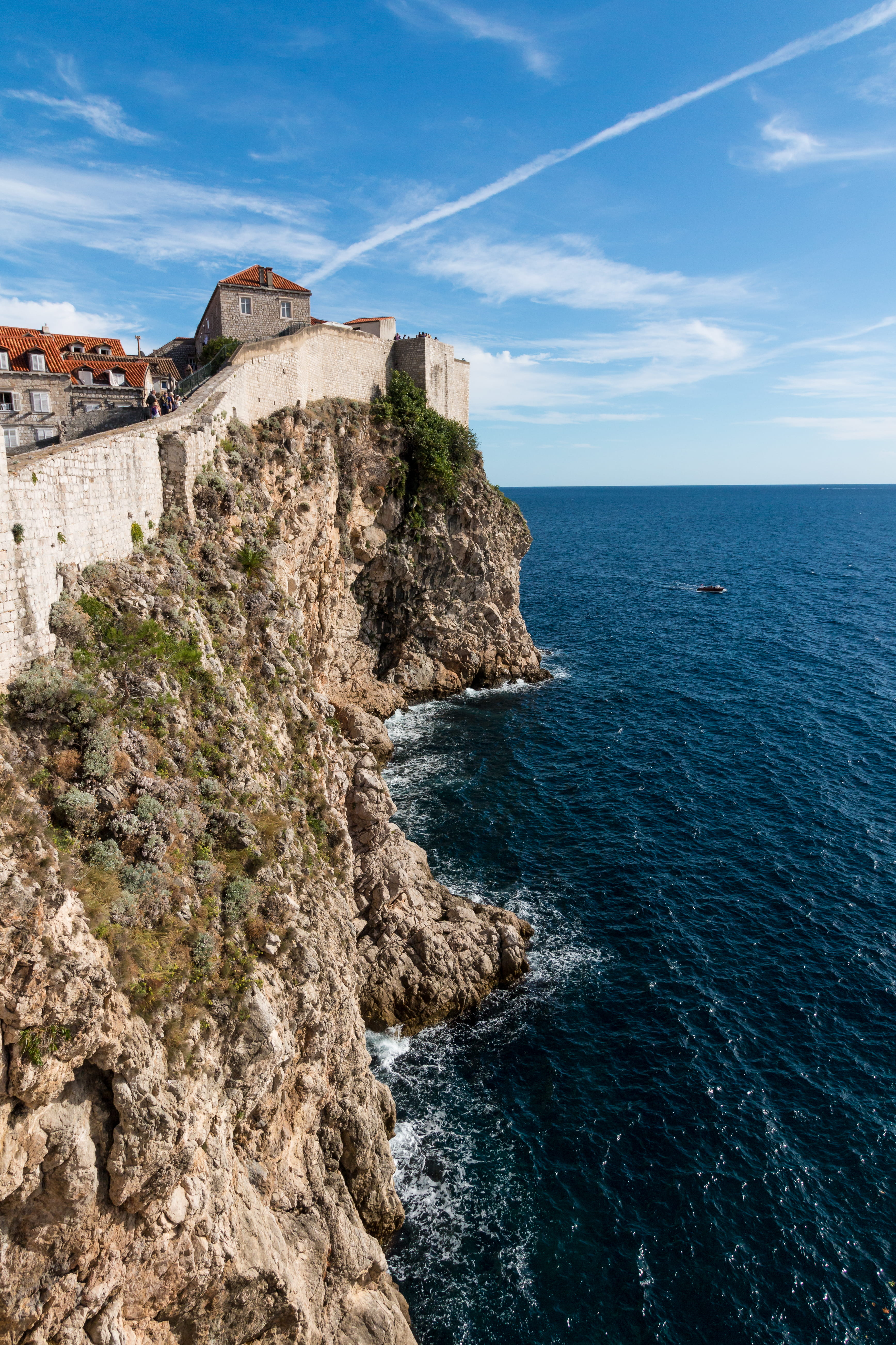 scenics - nature, old city, beauty in nature, sky, landscape, adventure, wall, summer, building exterior, water, traveling, dubrovnik, castle, day, blue, Phone HD Wallpaper