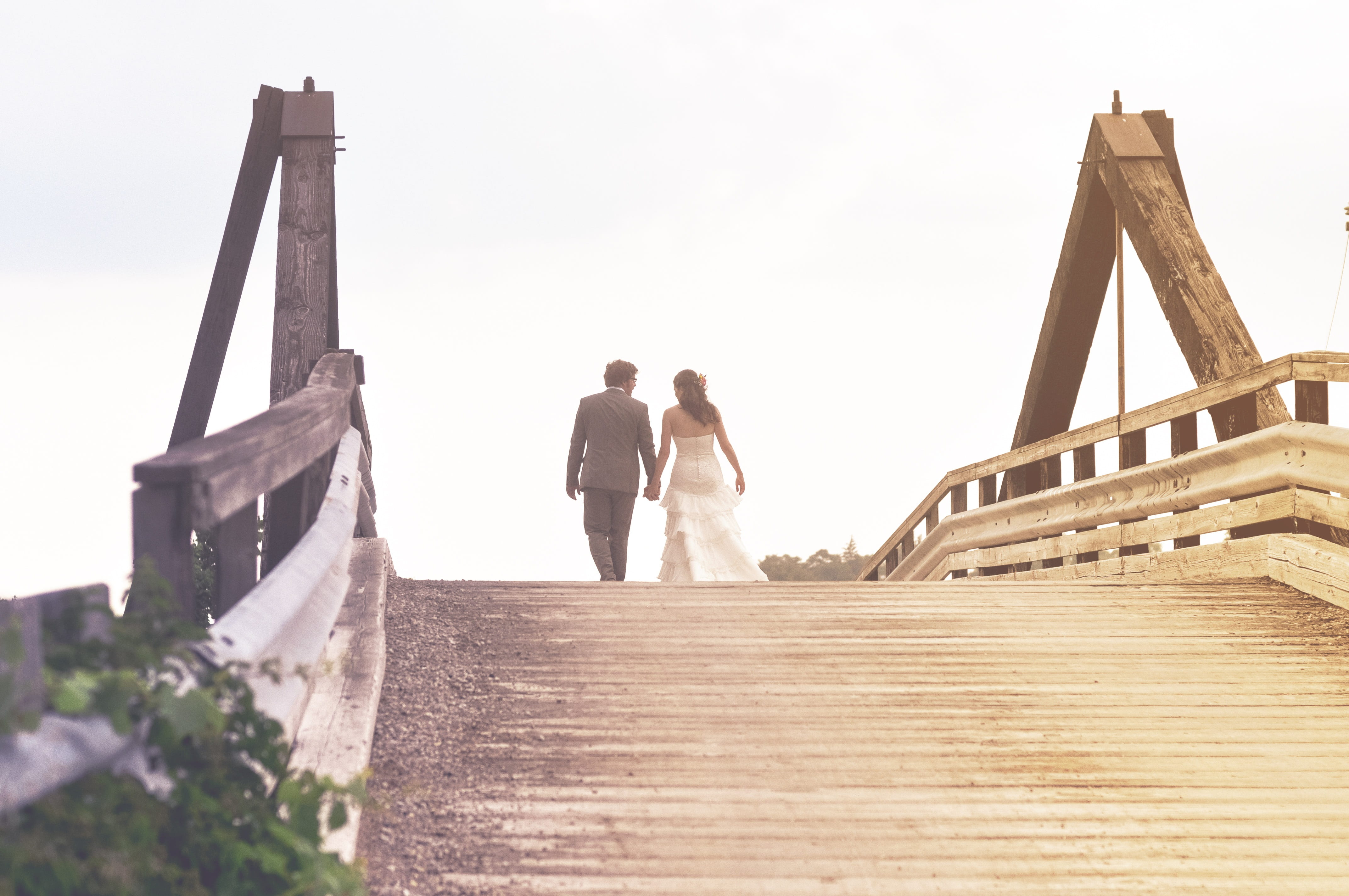 people, outdoors, men, young men, bride, walking, women, 4K, love, woman, bonding, nature, adult, emotion, heterosexual couple, positive emotion, holding hands, HD Wallpaper