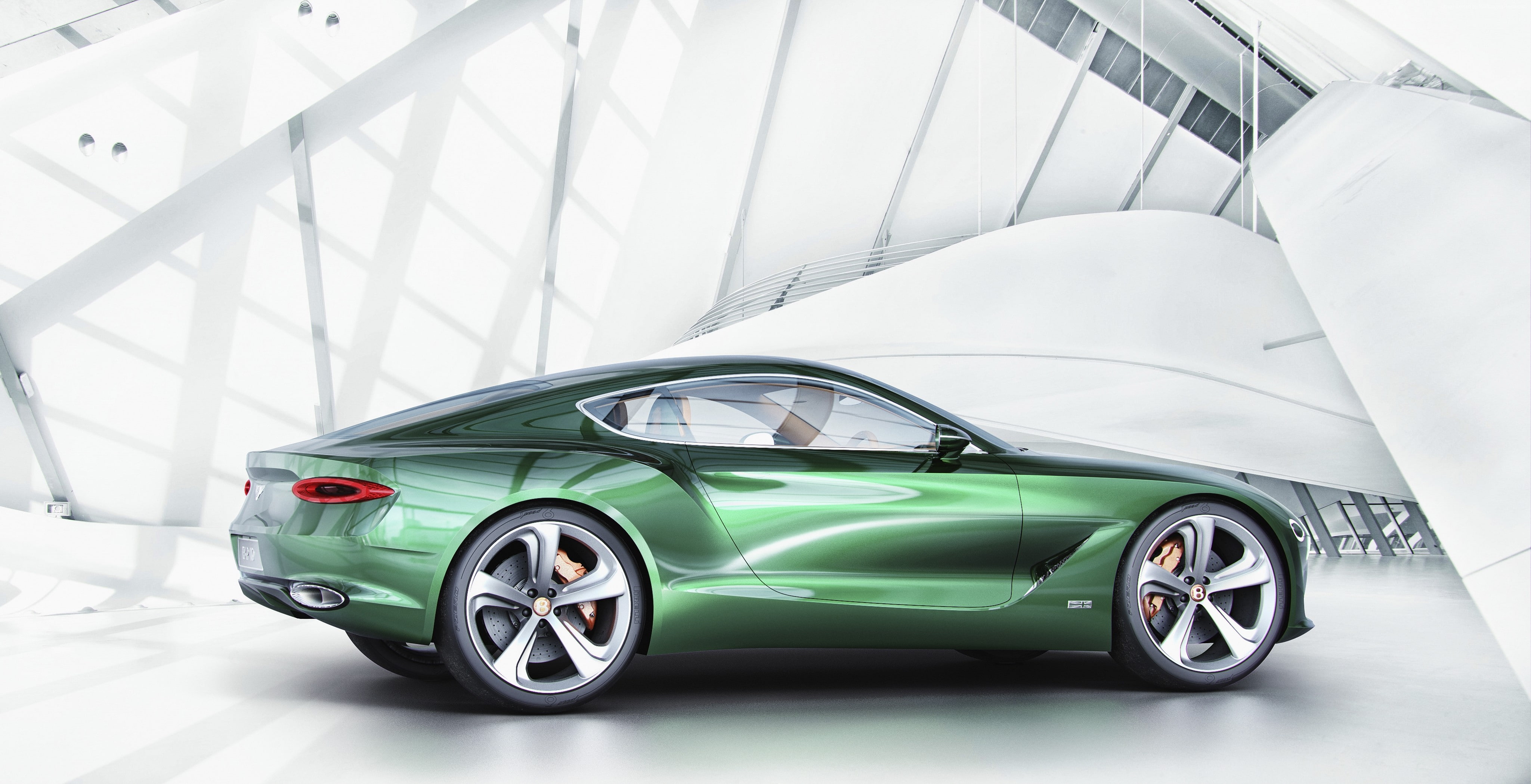 hybrid, green, coupe, 4K, luxury car, Bentley EXP 10, SPEED 6, HD Wallpaper