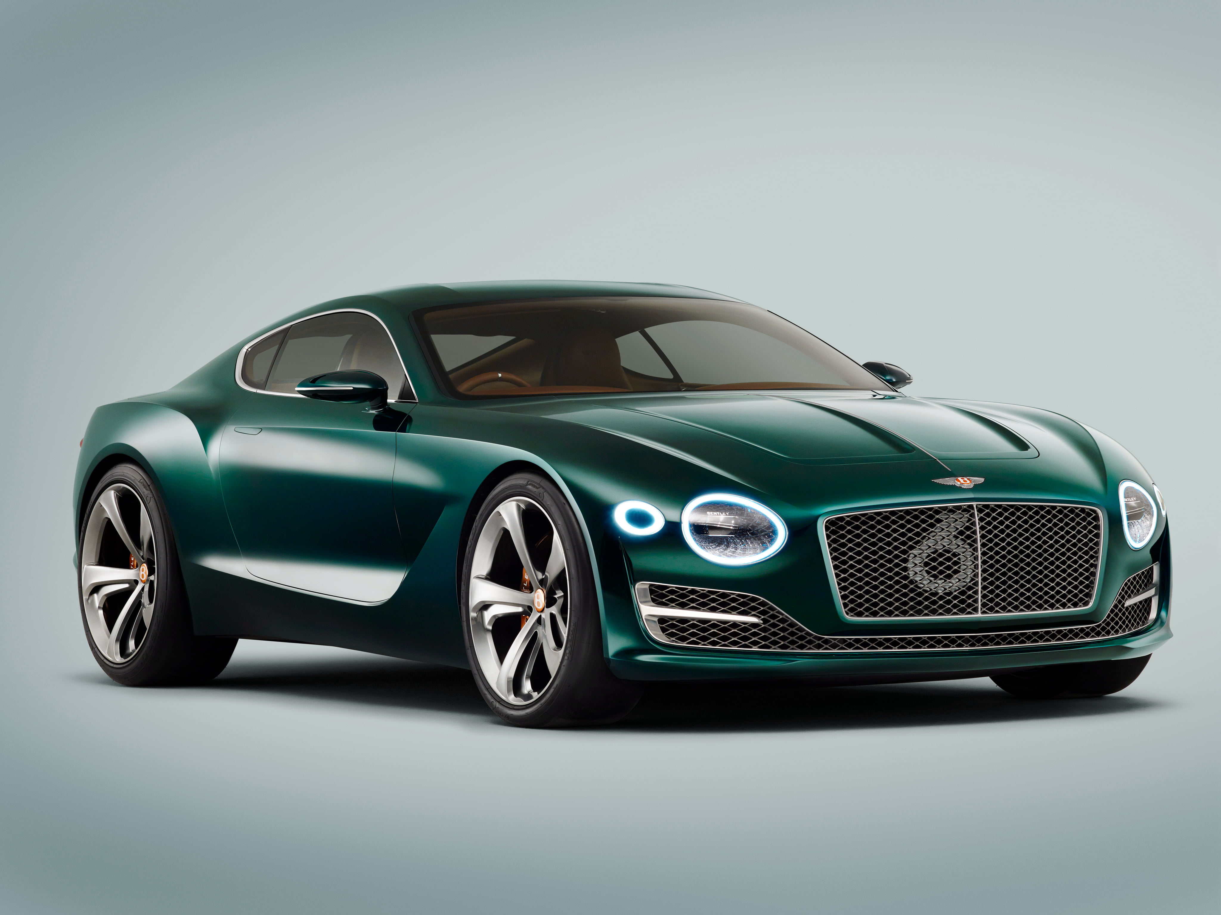 green, 4K, chrome, Bentley, modern, retro styled, transportation, studio shot, EXP 10, silver colored, copy space, coupe, land vehicle, car, luxury, gray, HD Wallpaper