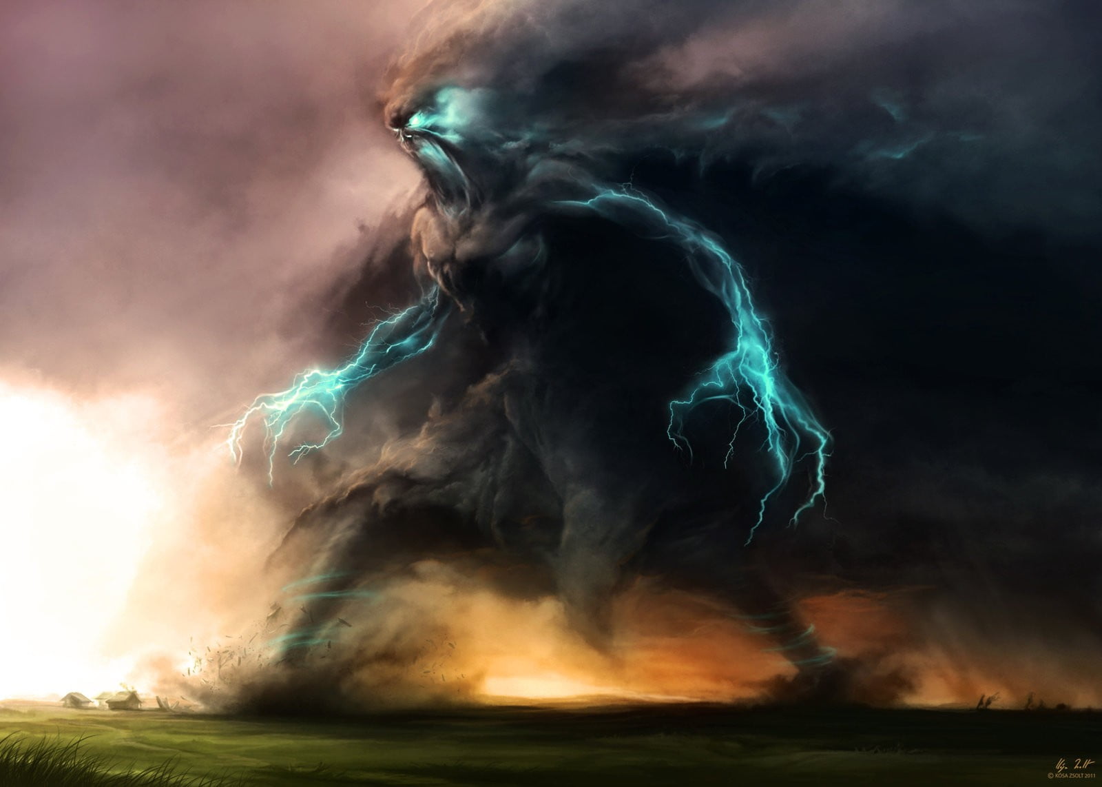  hd, cloud - sky, clouds, creature, long exposure, nature, environment, Thunderbolt, night, sky, no people, dark, motion, storm, lightning, artwork, HD Wallpaper