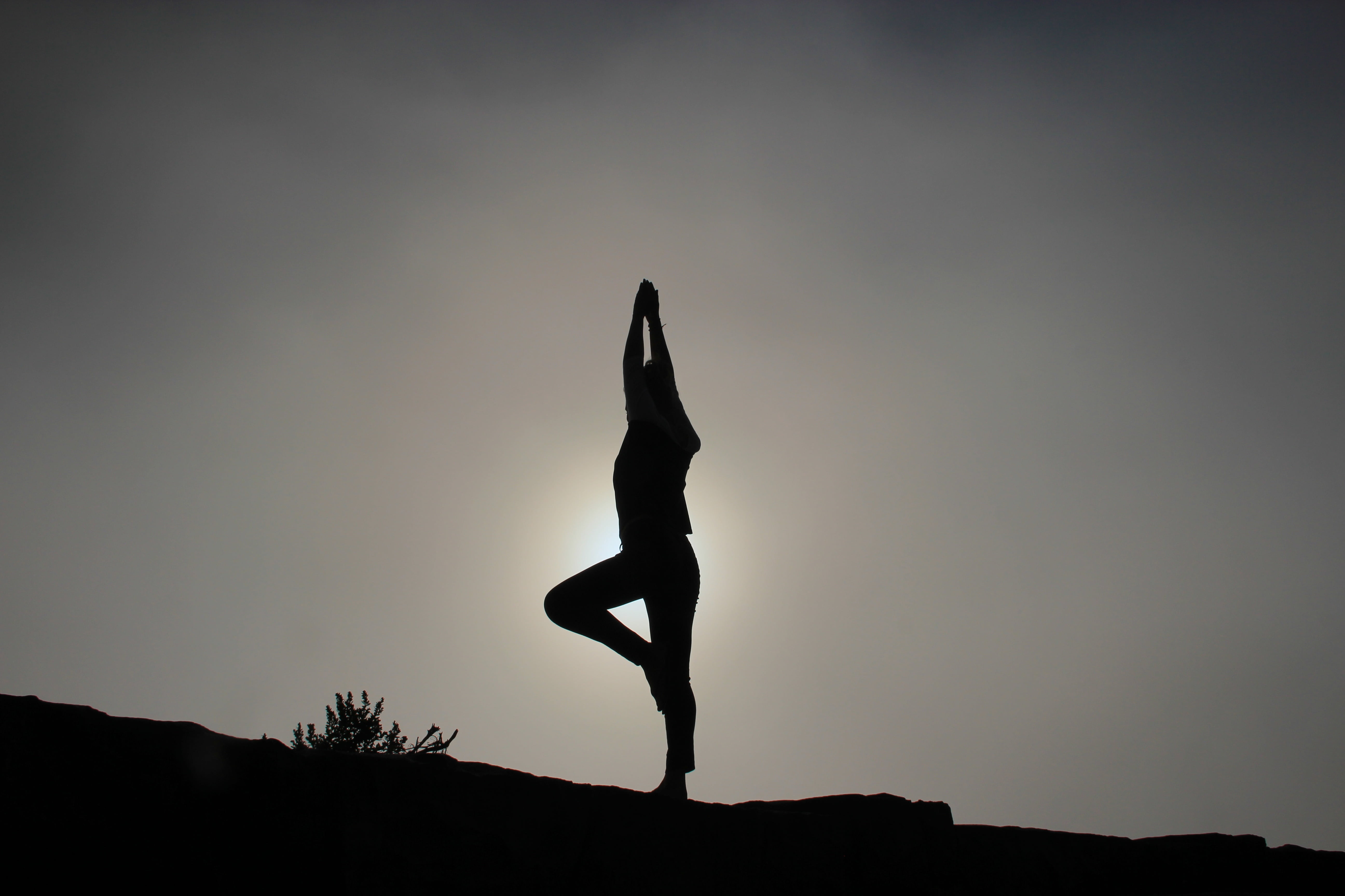 sky, only women, human arm, exercise, leisure activity, person, relaxation exercise, stretching, mountain, one woman only, relaxation, flexibility, taichee, HD Wallpaper