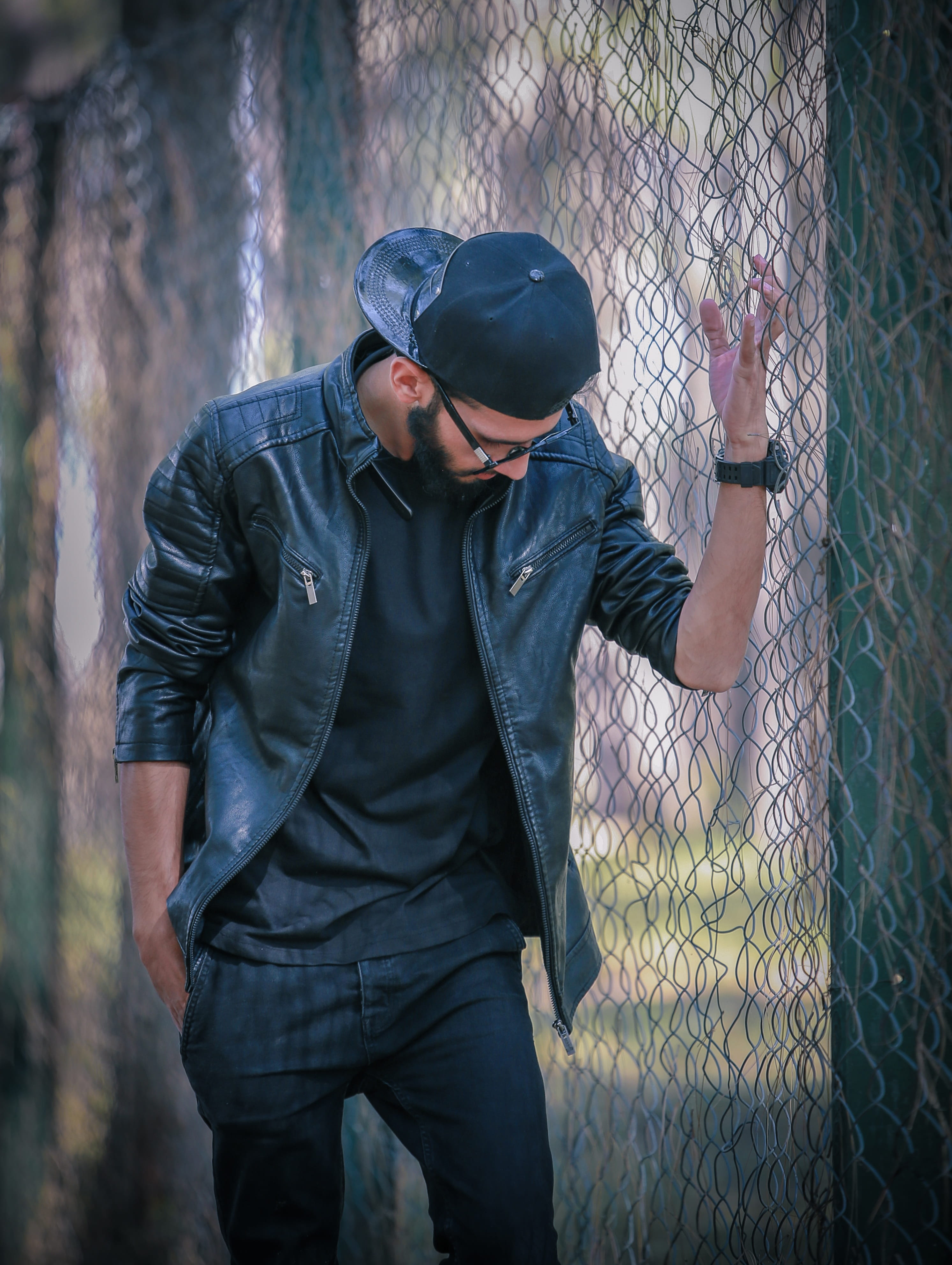three quarter length, jacket, lifestyles, looking, young men, hair style, fence, boundary, one person, look, 4K, standing, male model, clothing, portrait, Phone HD Wallpaper