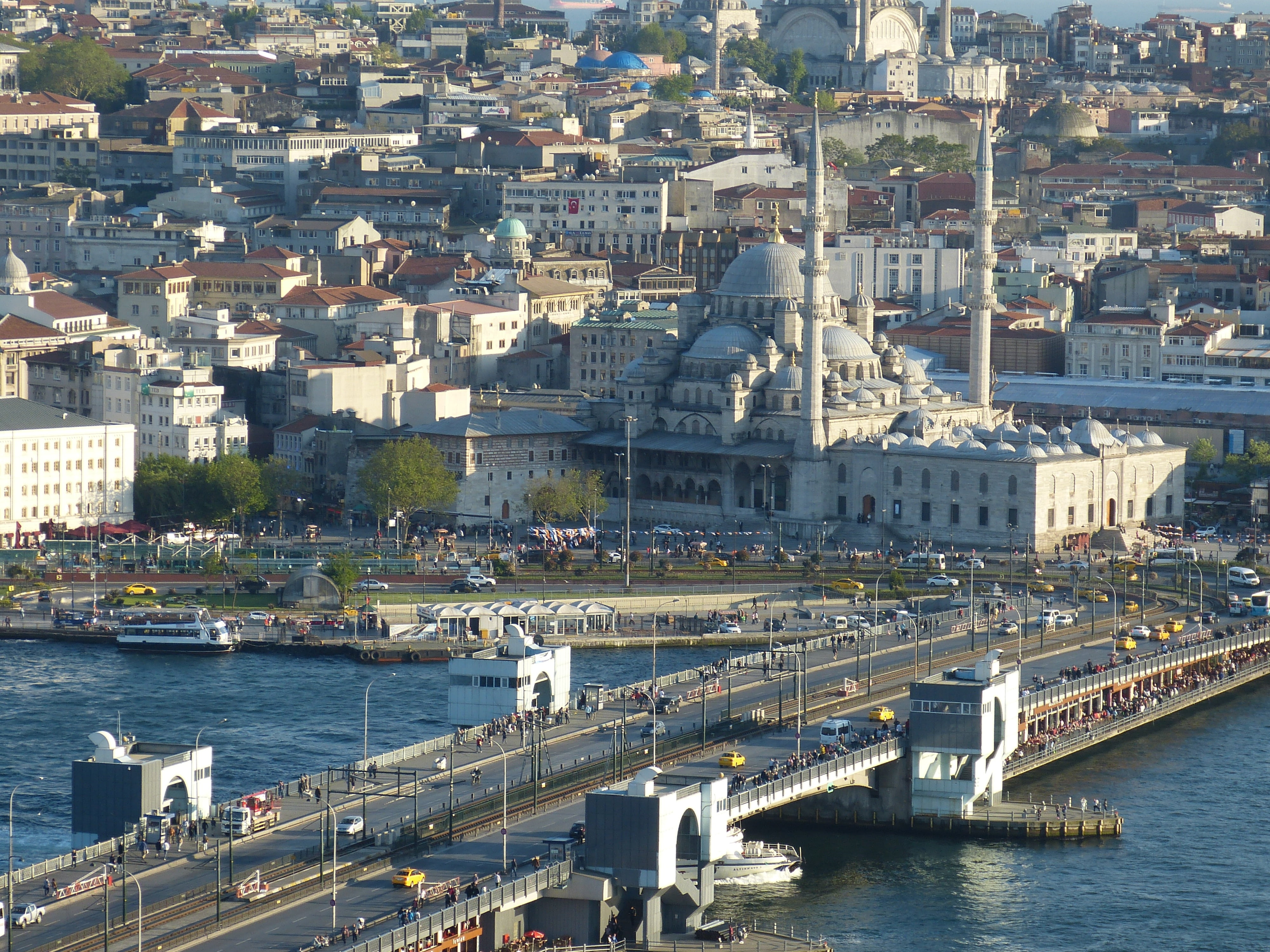 transportation, travel, river, galata, white, istanbul, historically, building, 4K, turkey, no people, water, galata tower, outdoors, architecture, waterfront, HD Wallpaper