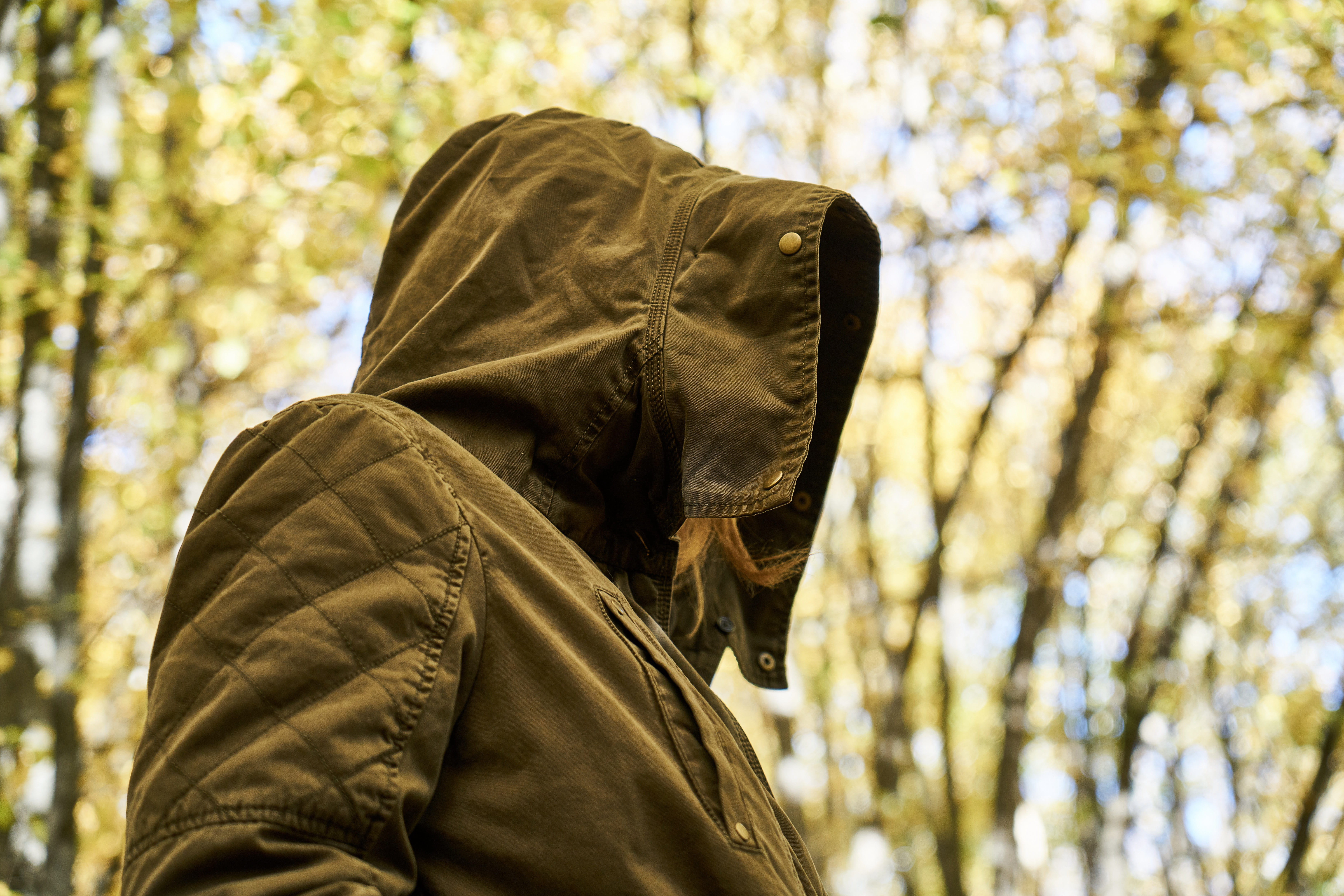 photography, forest, only, young model, jacket, winter, cold, tree, portrait, 5K, melancholy, trees, composition, clothing, b add, coat, model, side view, HD Wallpaper