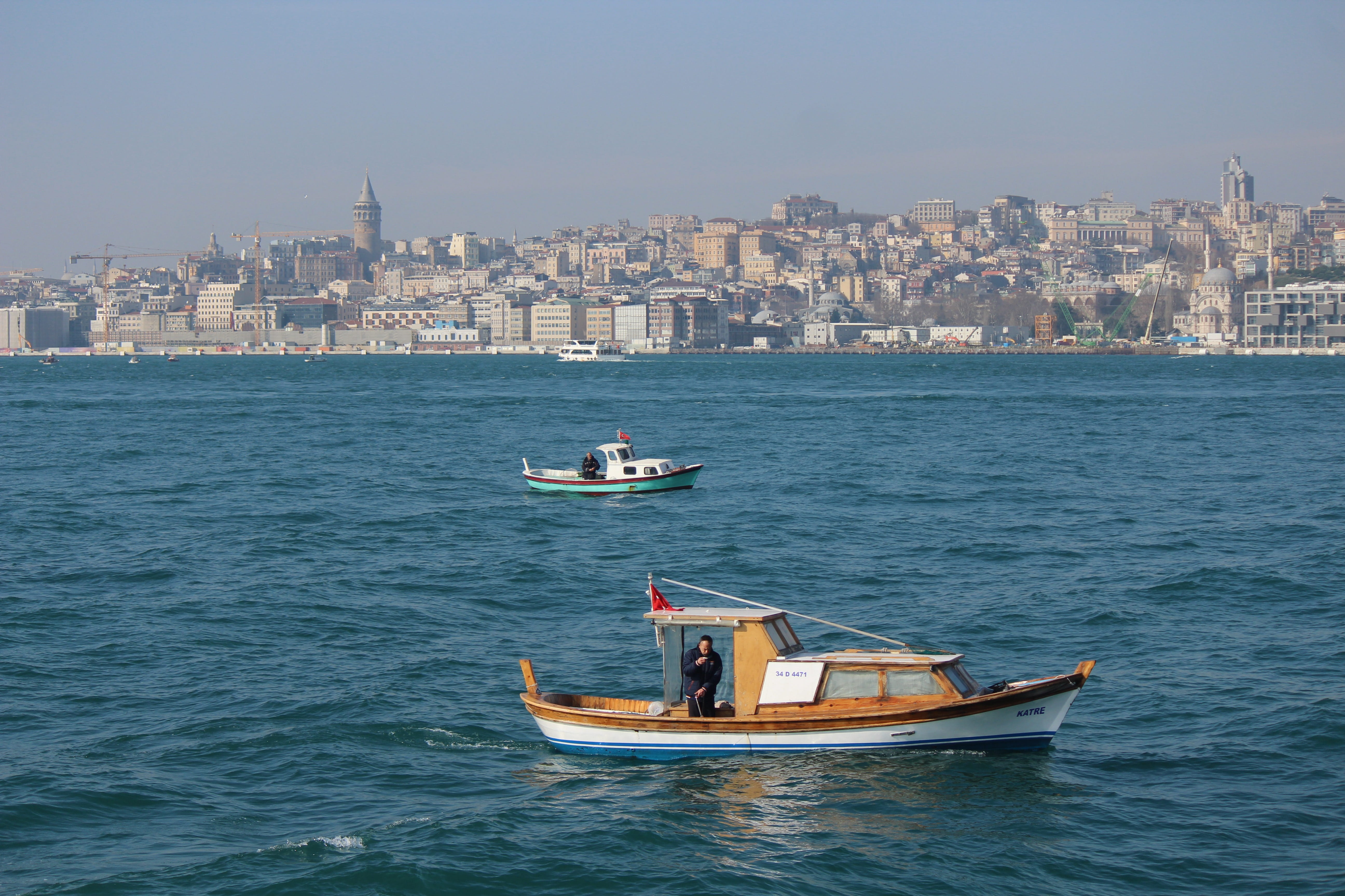 sky, galata tower, clouds, architecture, boat, throat, hunter, cityscape, waters, outdoors, building exterior, turkey, jewish, angler, building, nature, HD Wallpaper