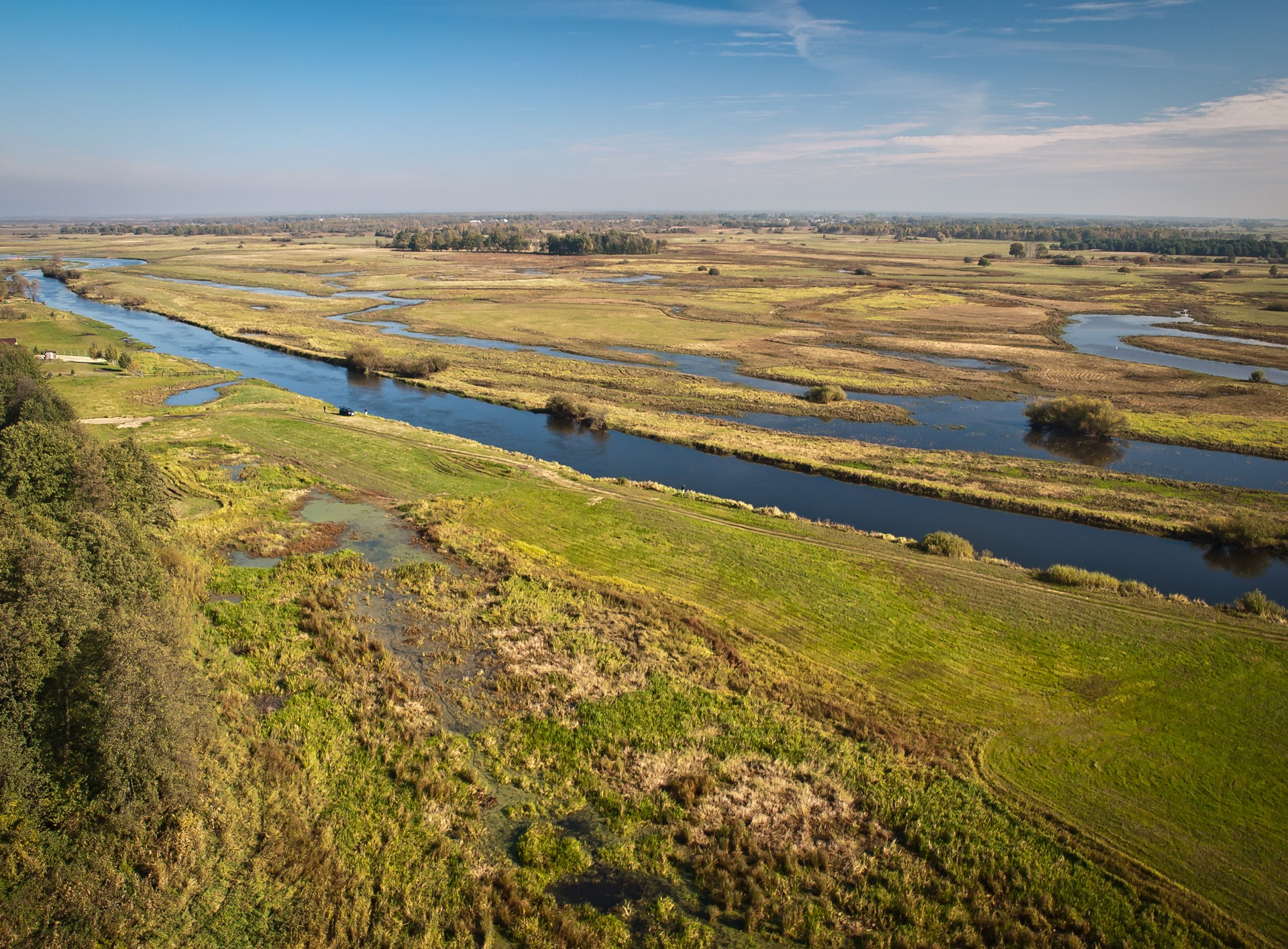 river, lake, estuary, landscape, nature, sky, cloud - sky, non-urban scene, narew, tranquility, beauty in nature, land, plant, biebrza, no people, scenics - nature, HD Wallpaper