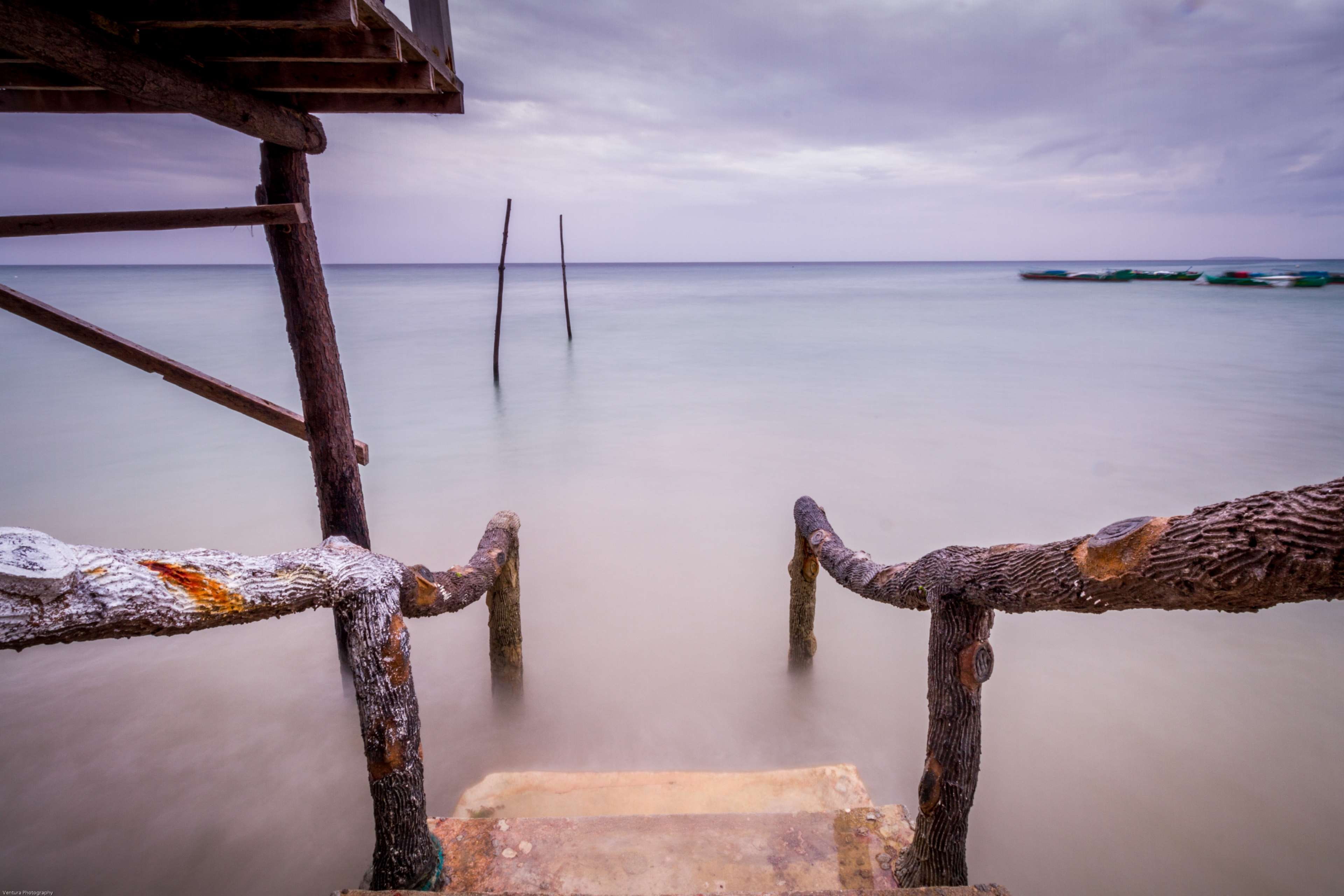 day, seascape, beach, environment, scenic, wood - material, no people, nature, dawn, travel, wooden railing, scenics - nature, ocean, blue, pier, water, HD Wallpaper