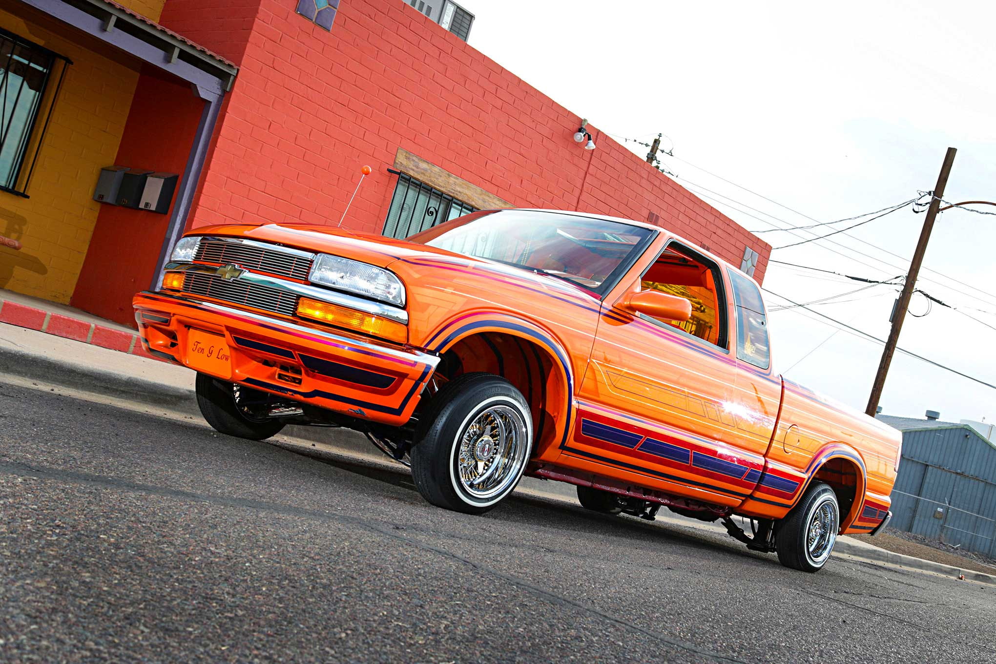 lowrider, custom, 1080P, pickup, 1998, truck, s-10, automobile, auto, chevrolet, vehicle, HD Wallpaper