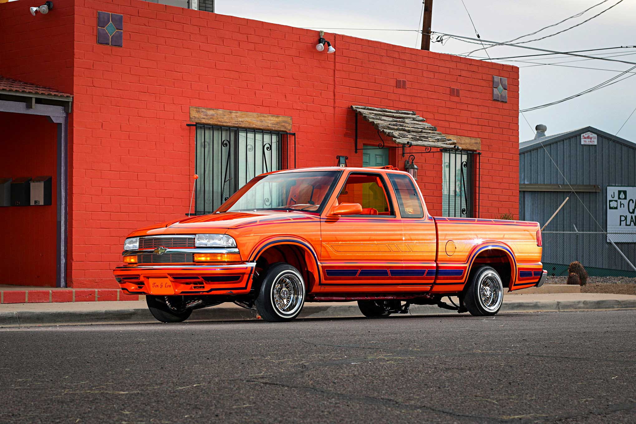 s-10, custom, truck, 1080P, 1998, lowrider, auto, chevrolet, automobile, vehicle, pickup, HD Wallpaper