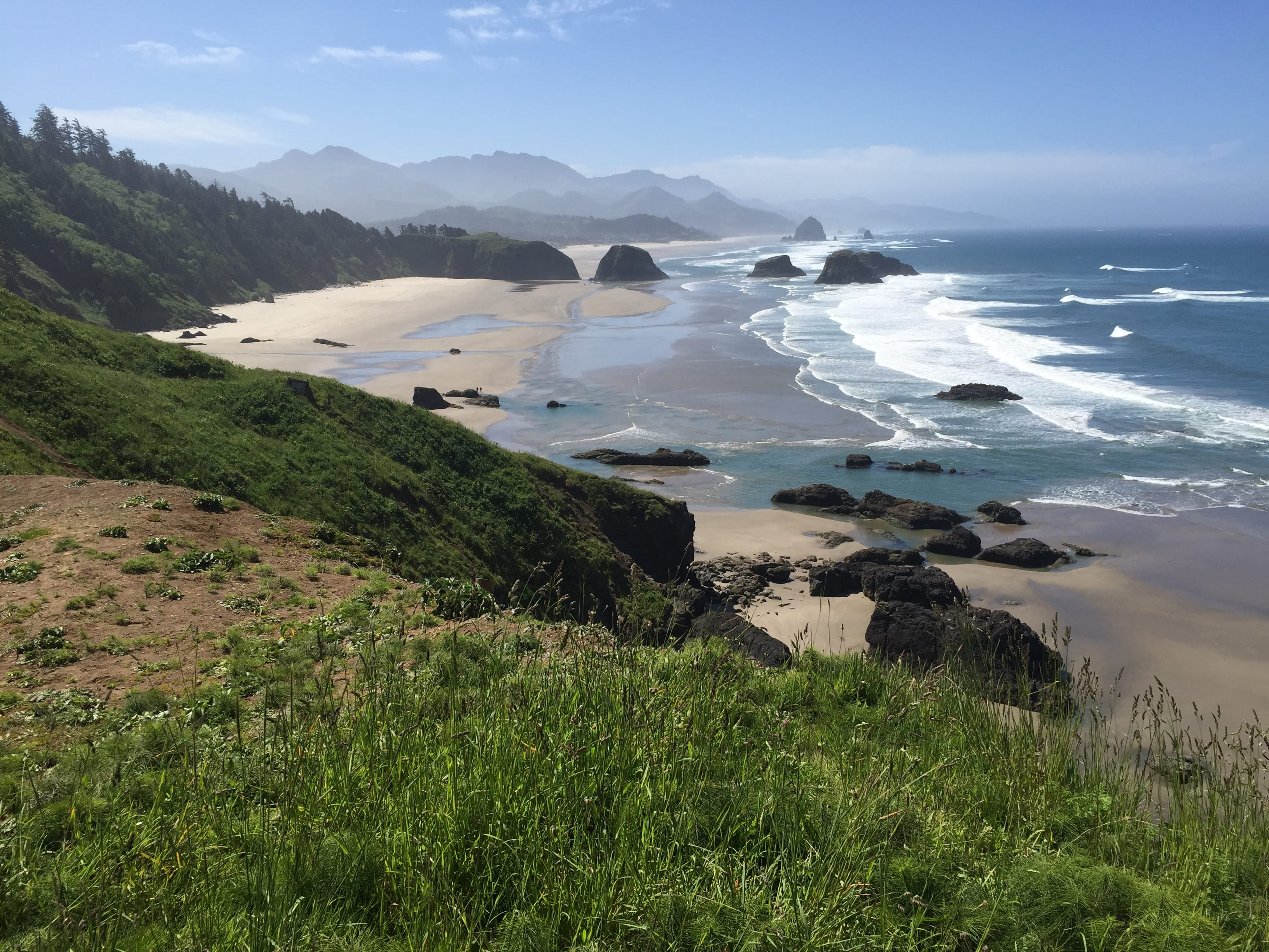 land, northwest, 2K, tranquility, no people, united states, sea, grass, sky, water, idyllic, scenics - nature, pacific, non-urban scene, coast, nature, HD Wallpaper