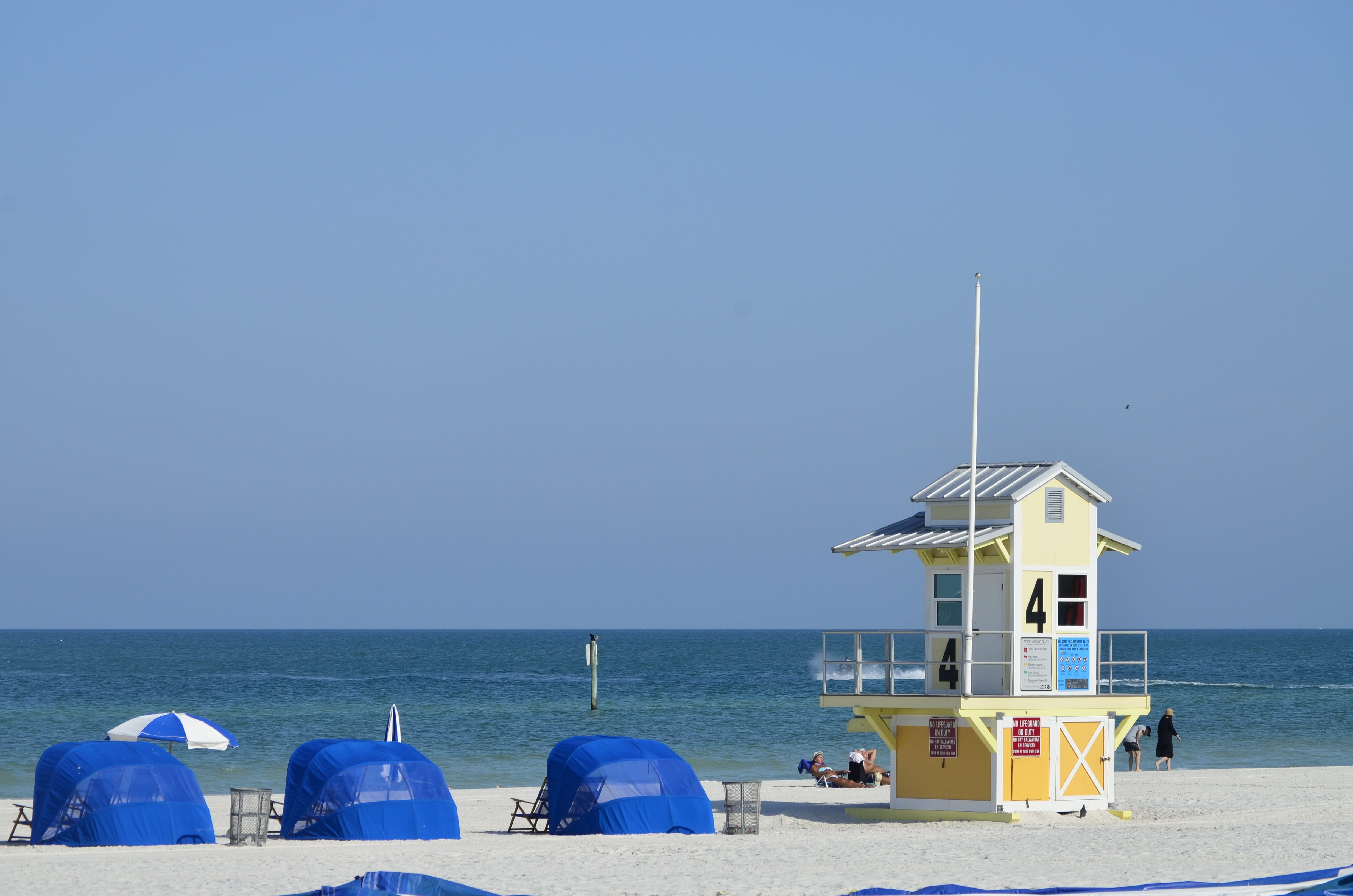 beauty in nature, florida, outdoors, day, clearwater, horizon, protection, horizon over water, safety, 4K, sky, Beach, nature, water, Clearwater, scenics - nature, HD Wallpaper