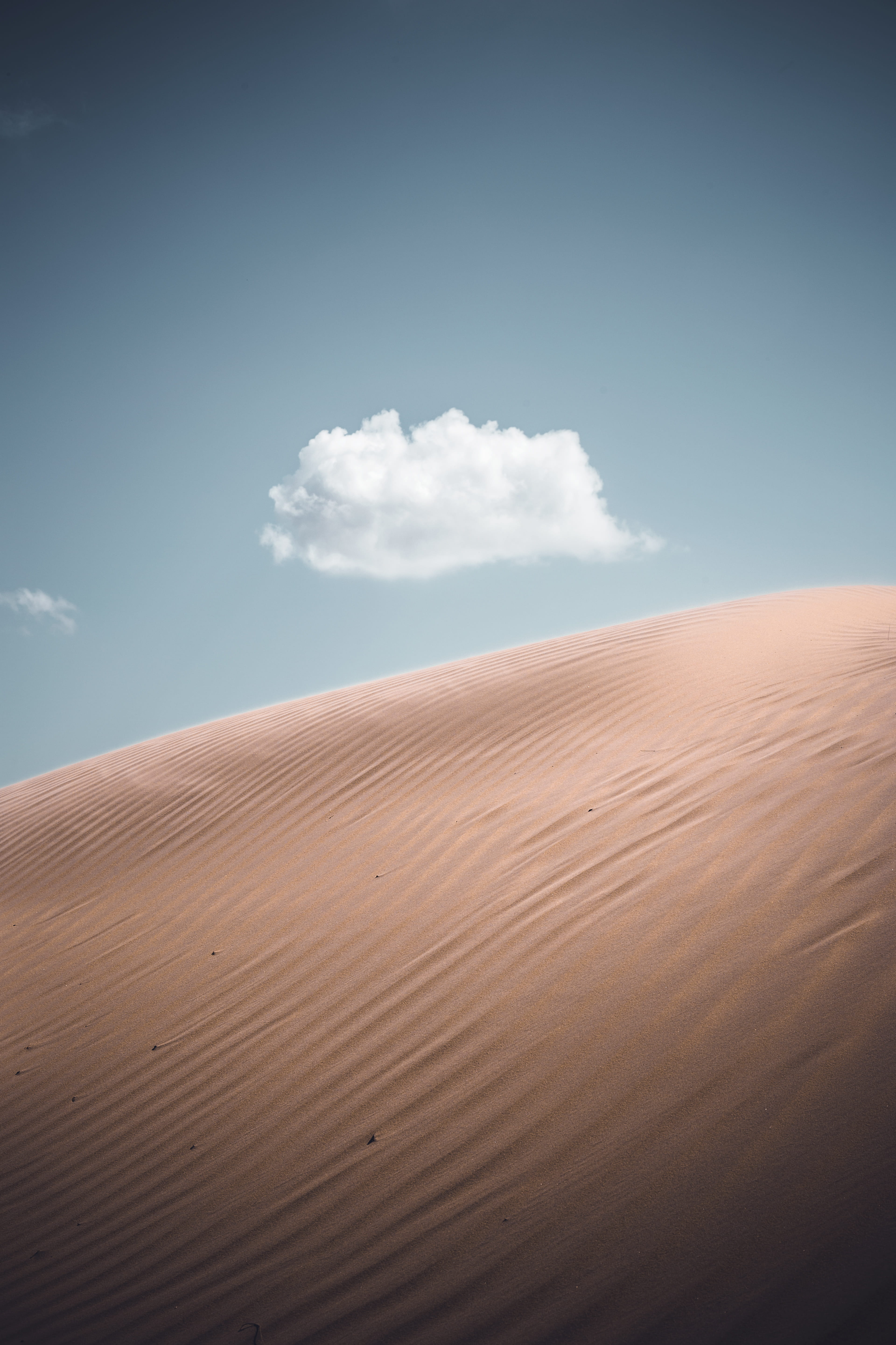 solitude, alone, sand Dune, lonely, scenics, no People, coast, clear Sky, wind, beauty In Nature, blue sky, africa, desert, sky, sahara Desert, Phone HD Wallpaper