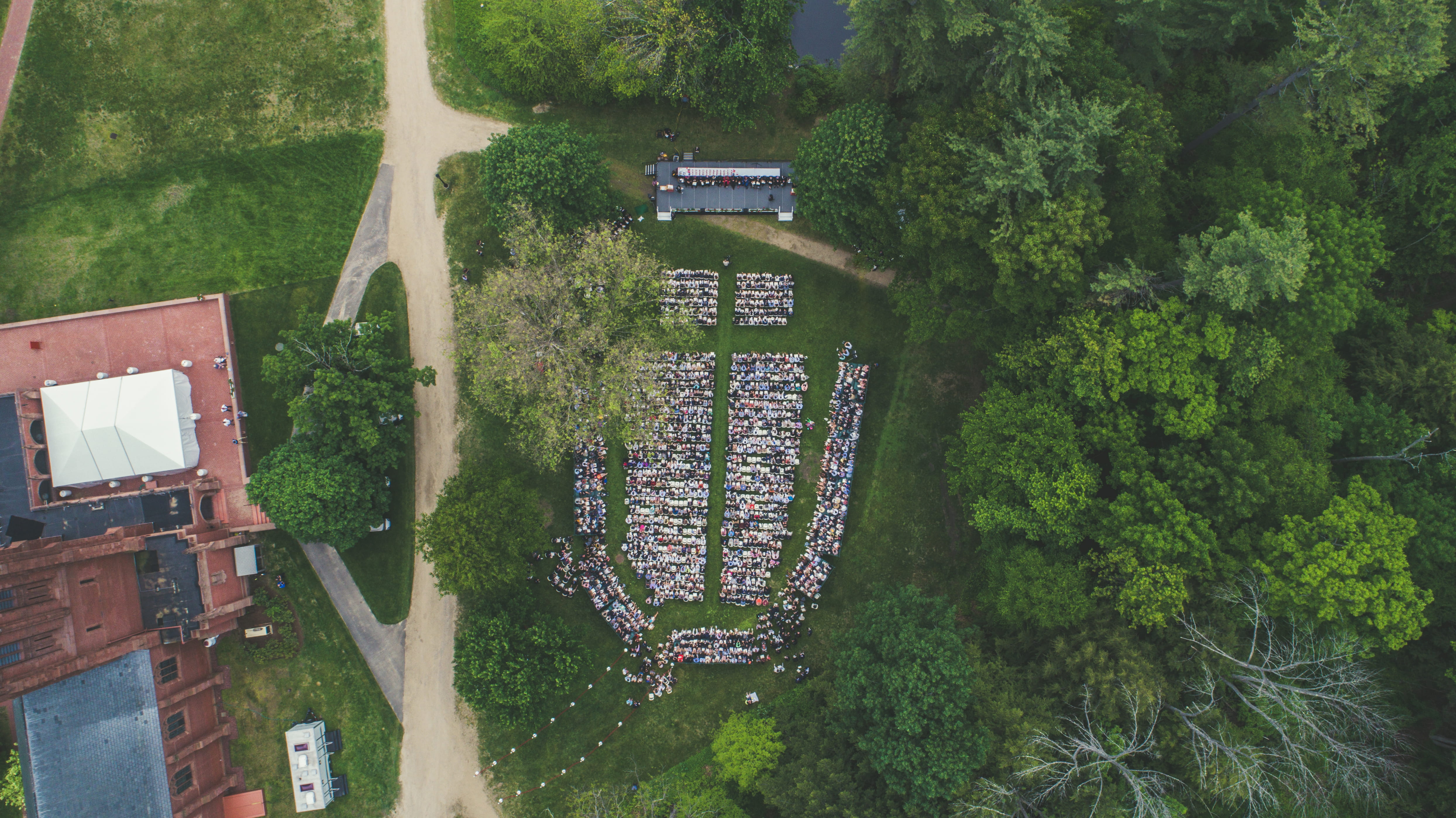 tree, trees, united states, high school, sport, no people, plant, nature, aerial, 4K, nh, lush foliage, architecture, students, crowd, sps, growth, city, HD Wallpaper