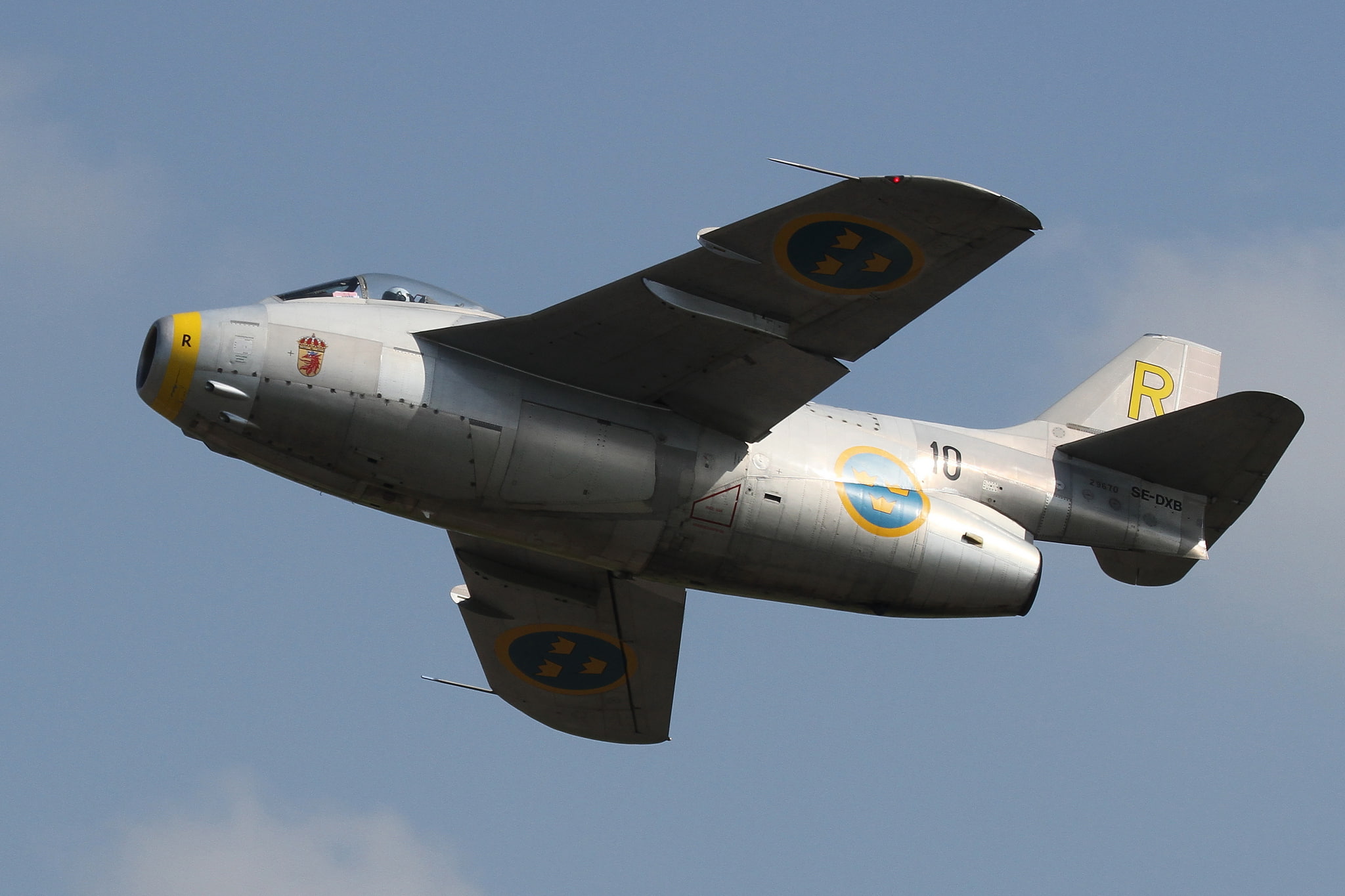 flight, 1080P, Tunna I, Can 29, jet, the " flying barrel", fighter, HD Wallpaper