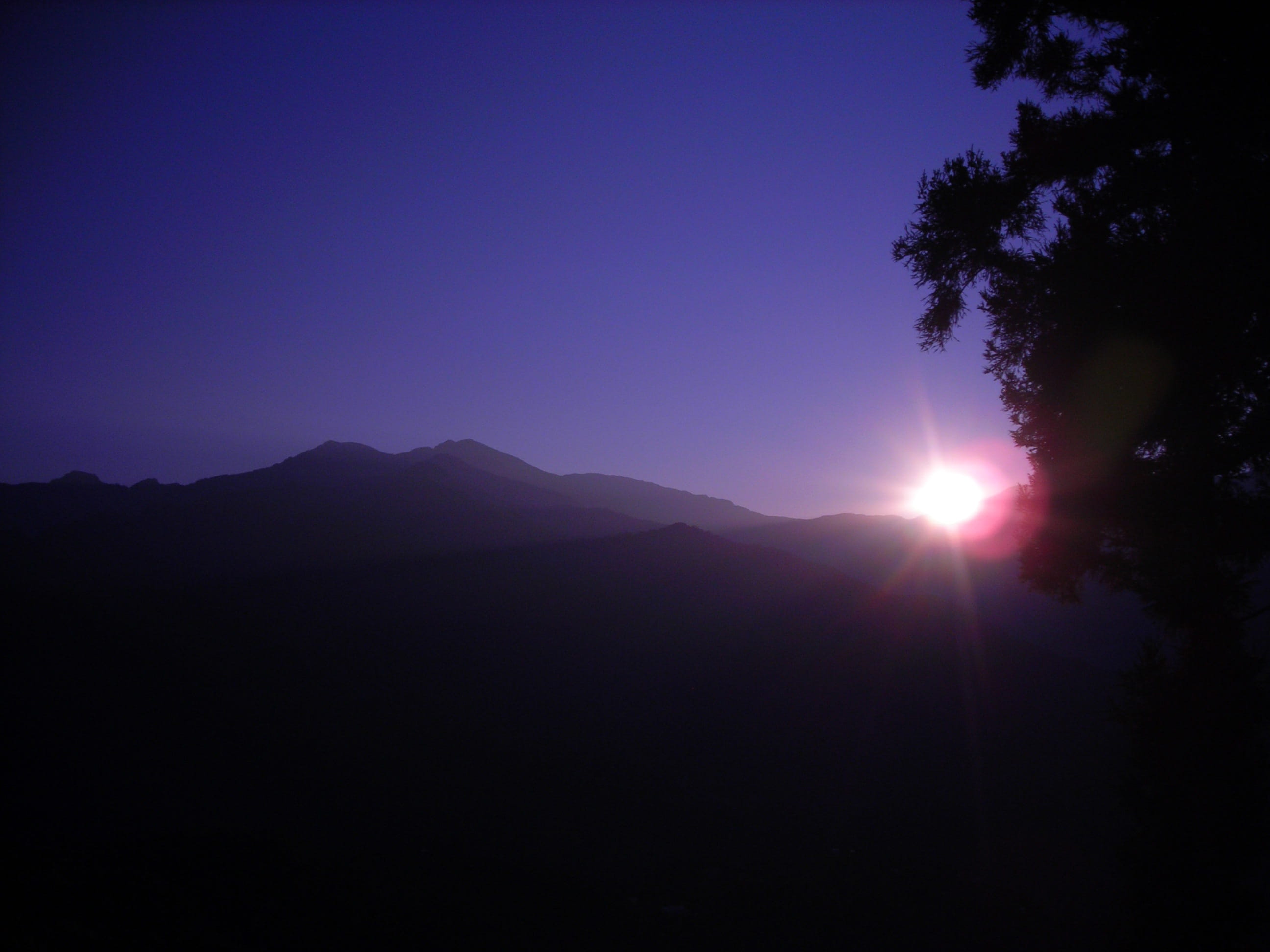 no people, mountain range, outdoors, beauty in nature, silhouette, sunbeam, 2K, sun, dark, tranquil scene, sky, nature, scenics - nature, towards the sun, HD Wallpaper