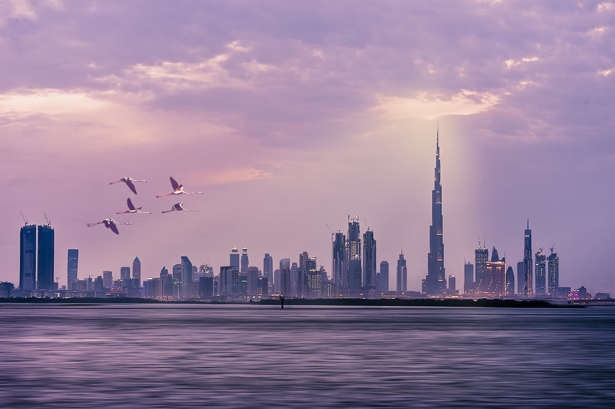 Decisive_Moment, khalifa, Landscape, cloudy, Burj Khalifa, Dubai  Metro, Compositing, 480P, Dubai Creek, Harbour, Ajay, Evening, sky, burj, Cityscape, HD Wallpaper